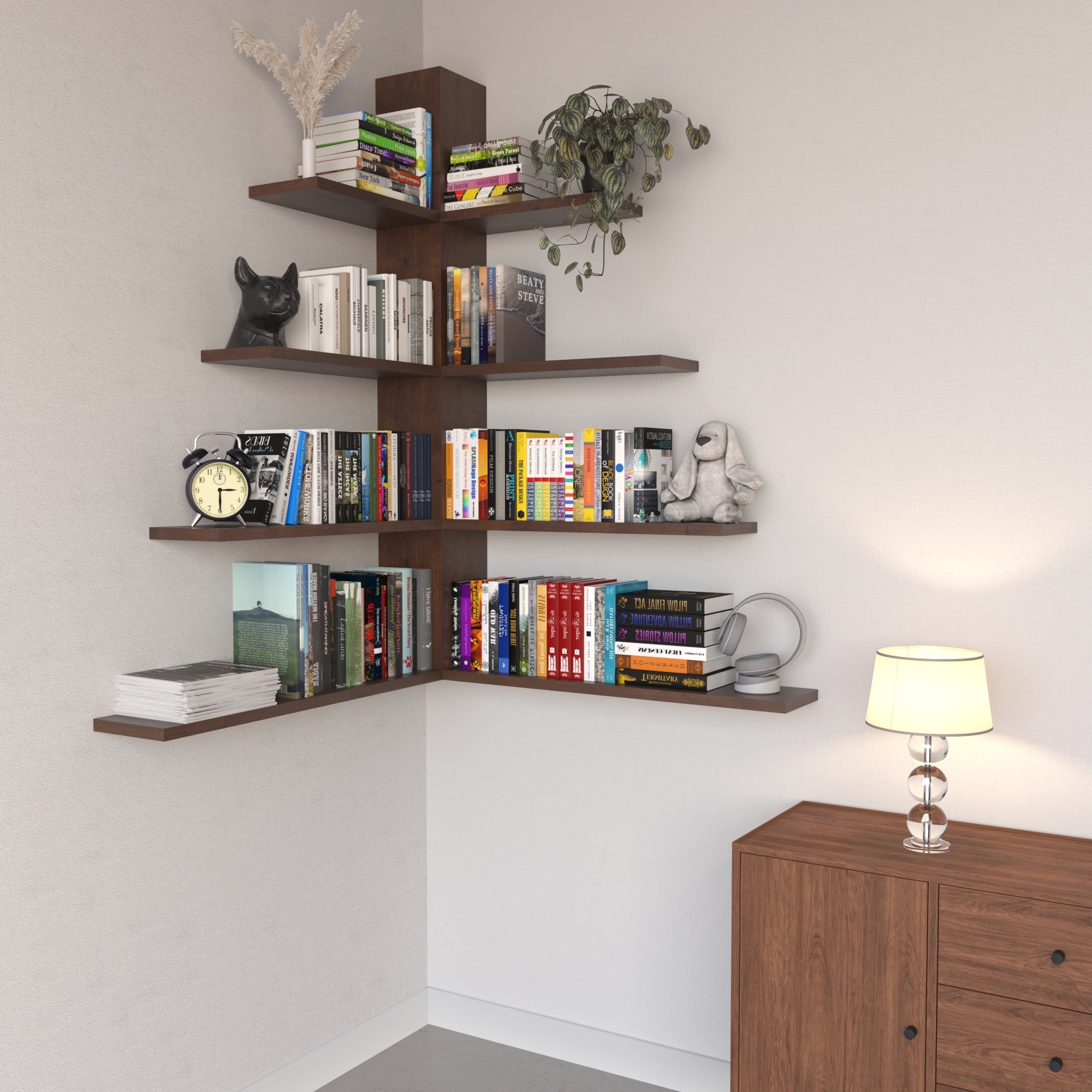Corner L-Shaped Wall Shelf Wall Rack
