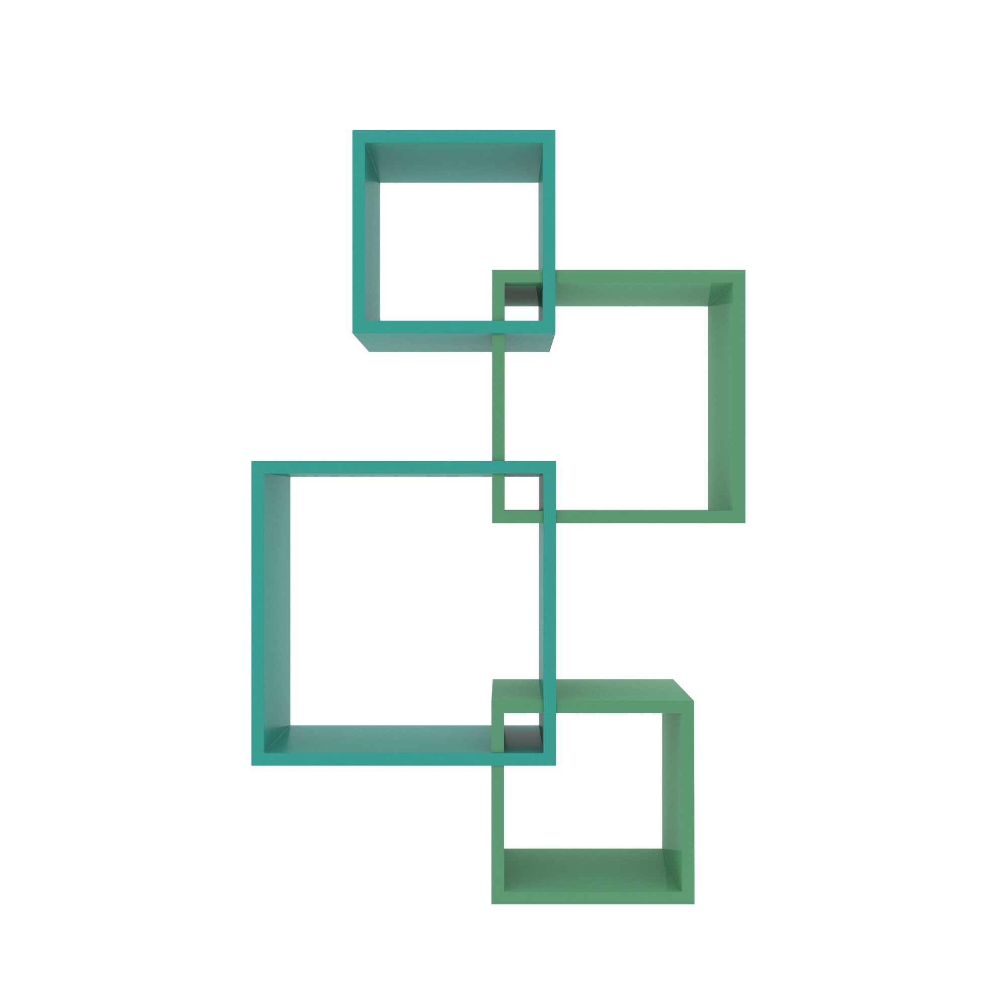 Geometric Wall Shelf - Modern Interlocking Display Rack Wall Rack