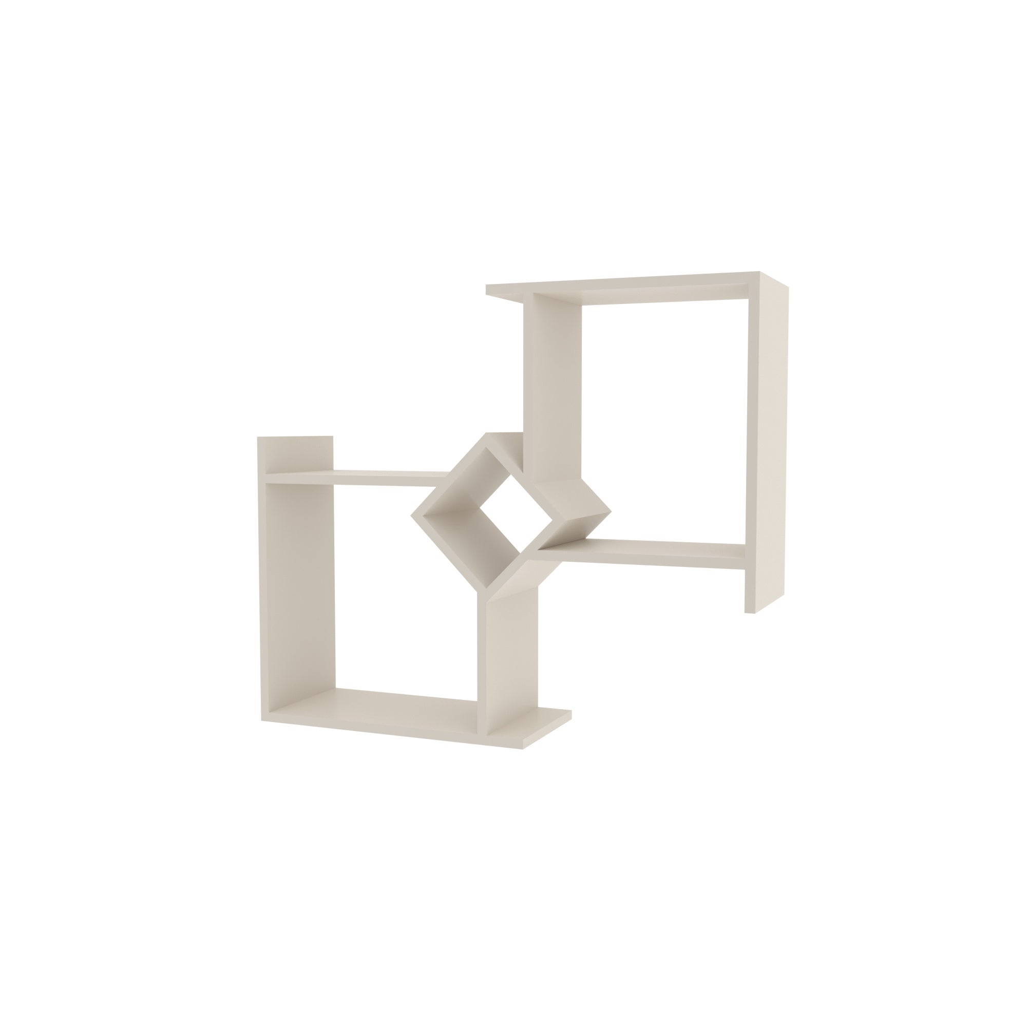 Diamond Accent Wall Shelf - Modern Geometric Display Unit Wall Rack