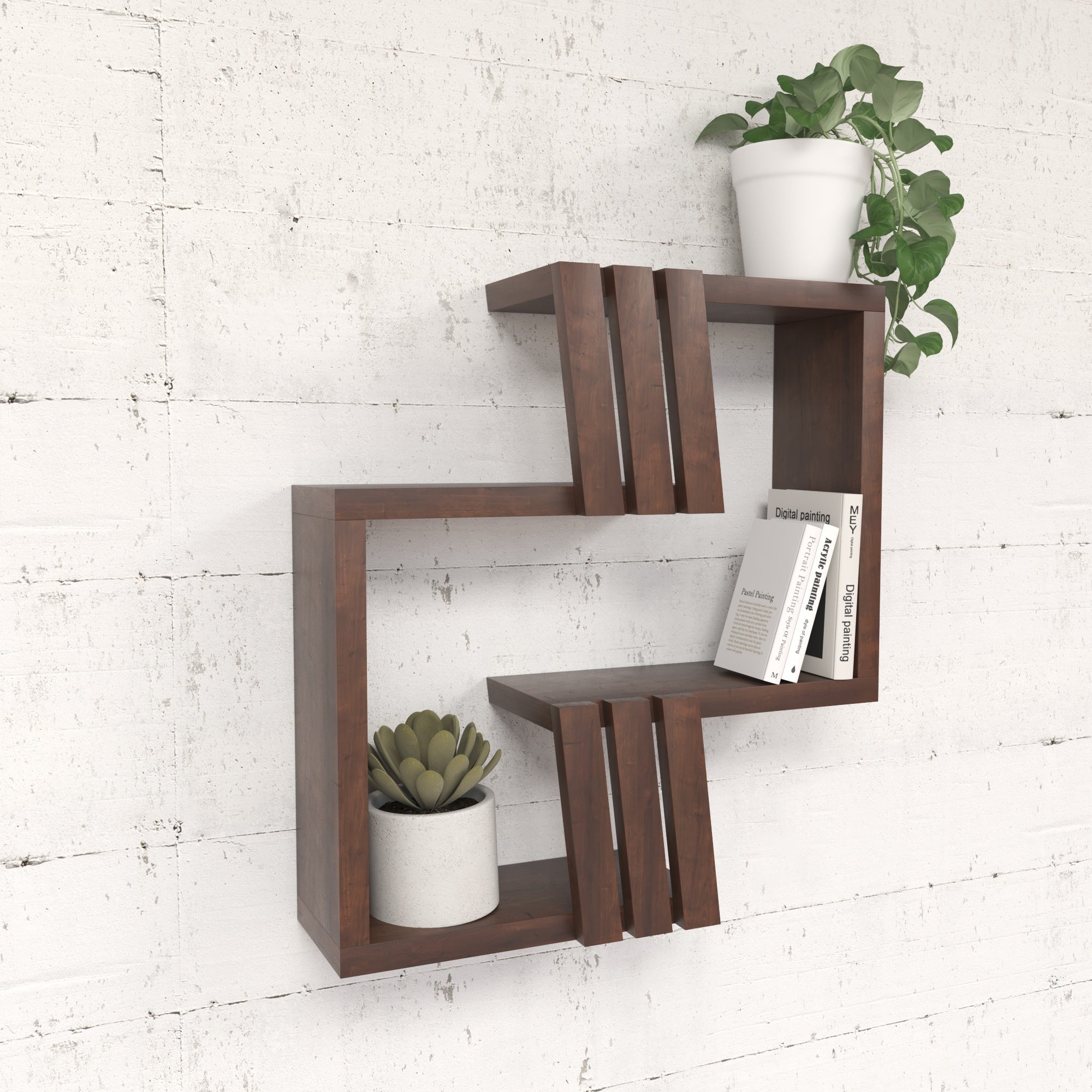 Modern Geometric Wall Shelf Wall Rack
