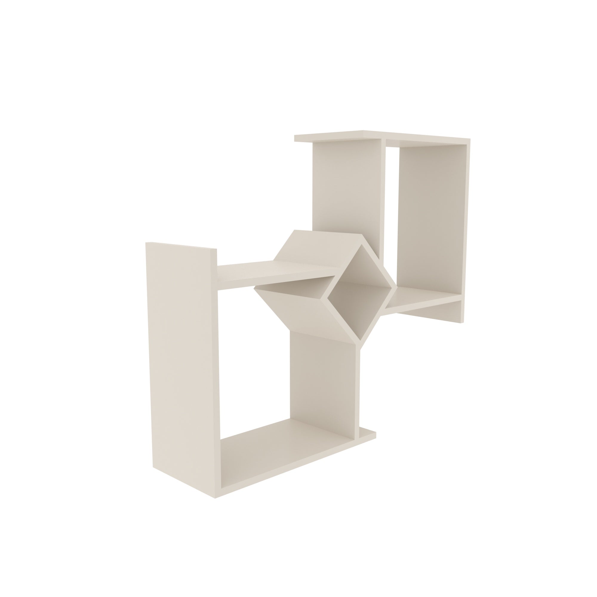 Diamond Accent Wall Shelf - Modern Geometric Display Unit Wall Rack