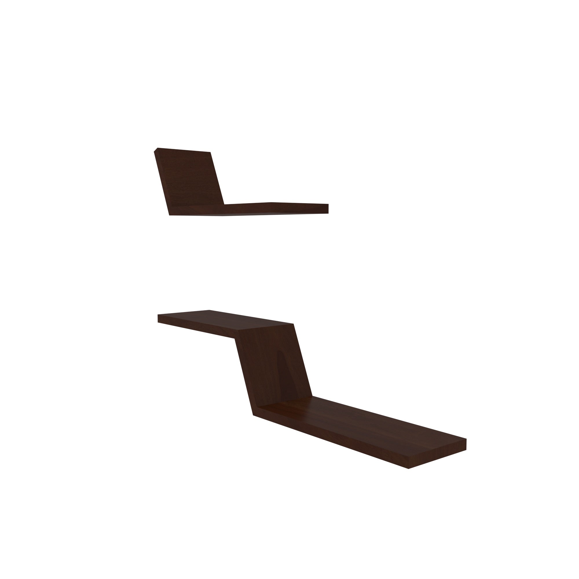 Stepped Wall Shelf - Modern Floating Display Rack Wall Rack