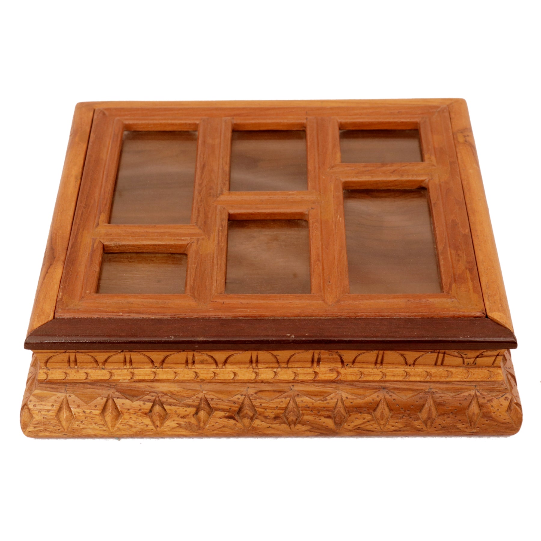 Clear Square Box Wooden Box