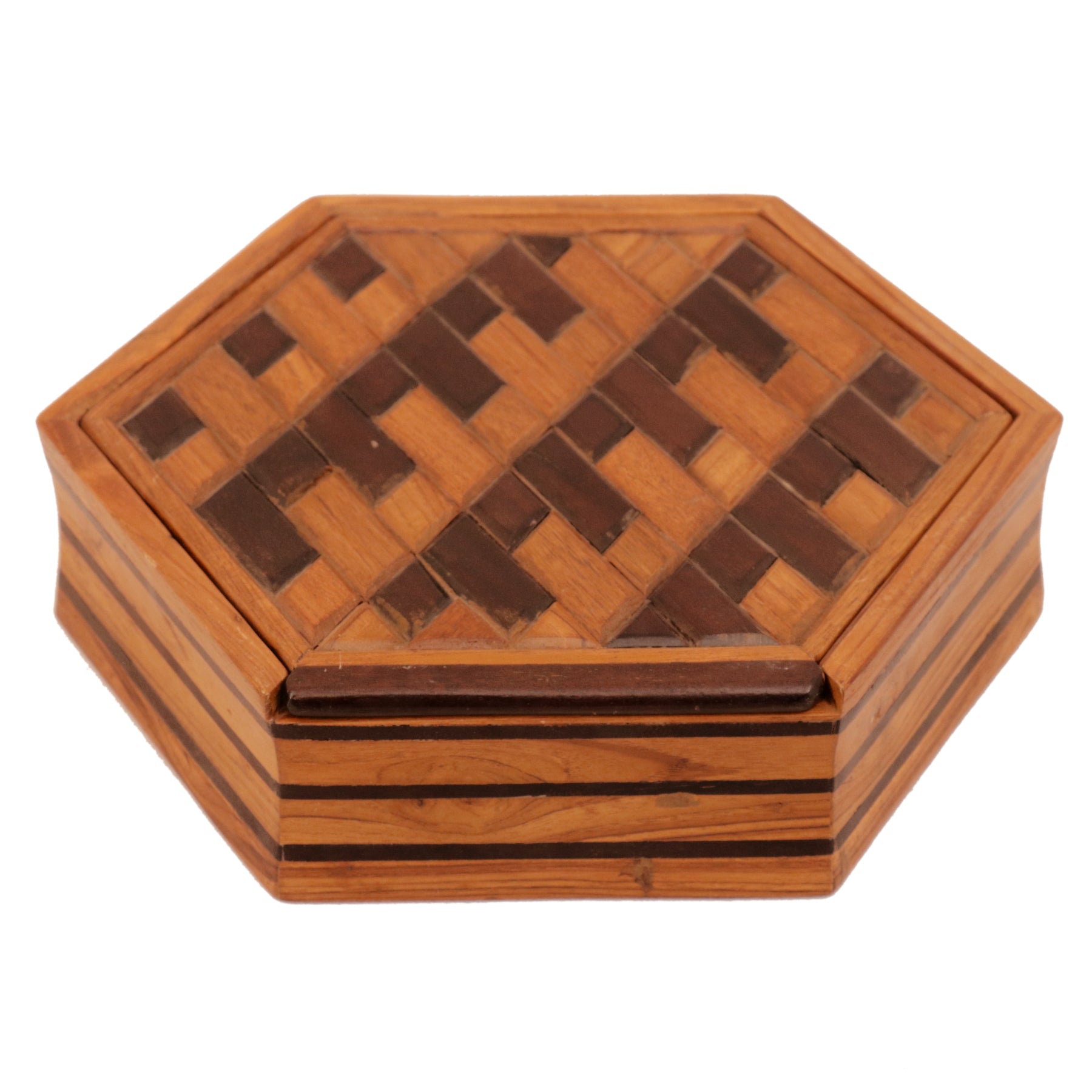 Checkered Branch Box Wooden Box