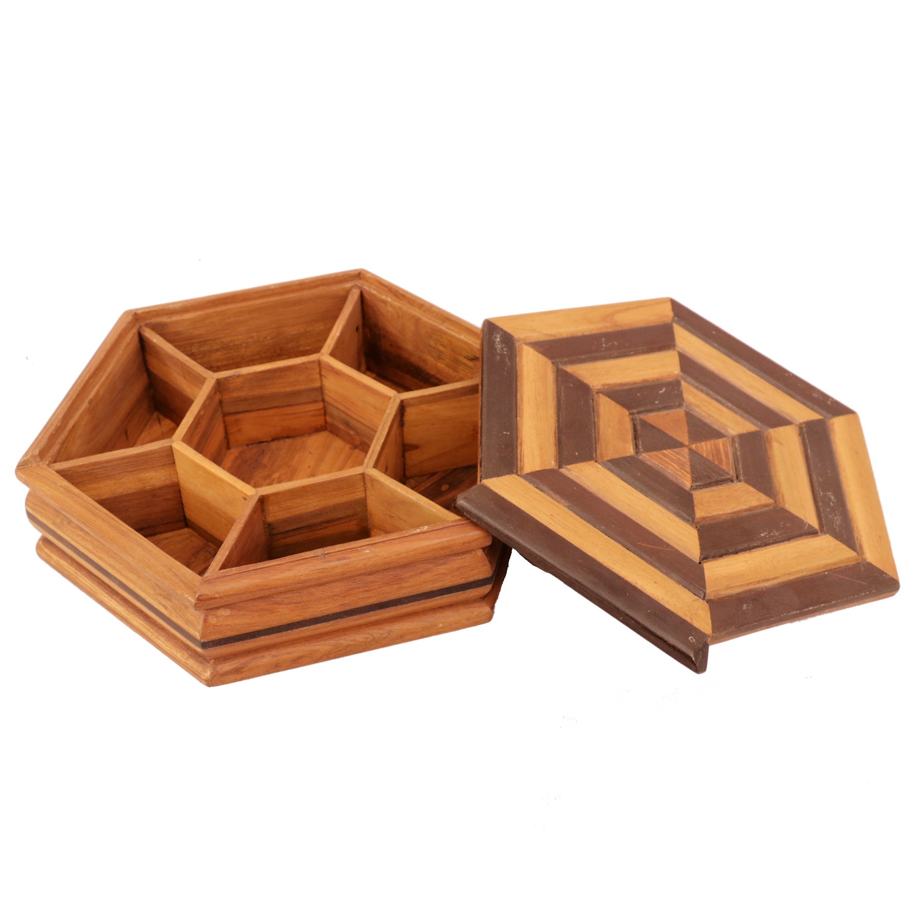 Striped Fan Box Wooden Box
