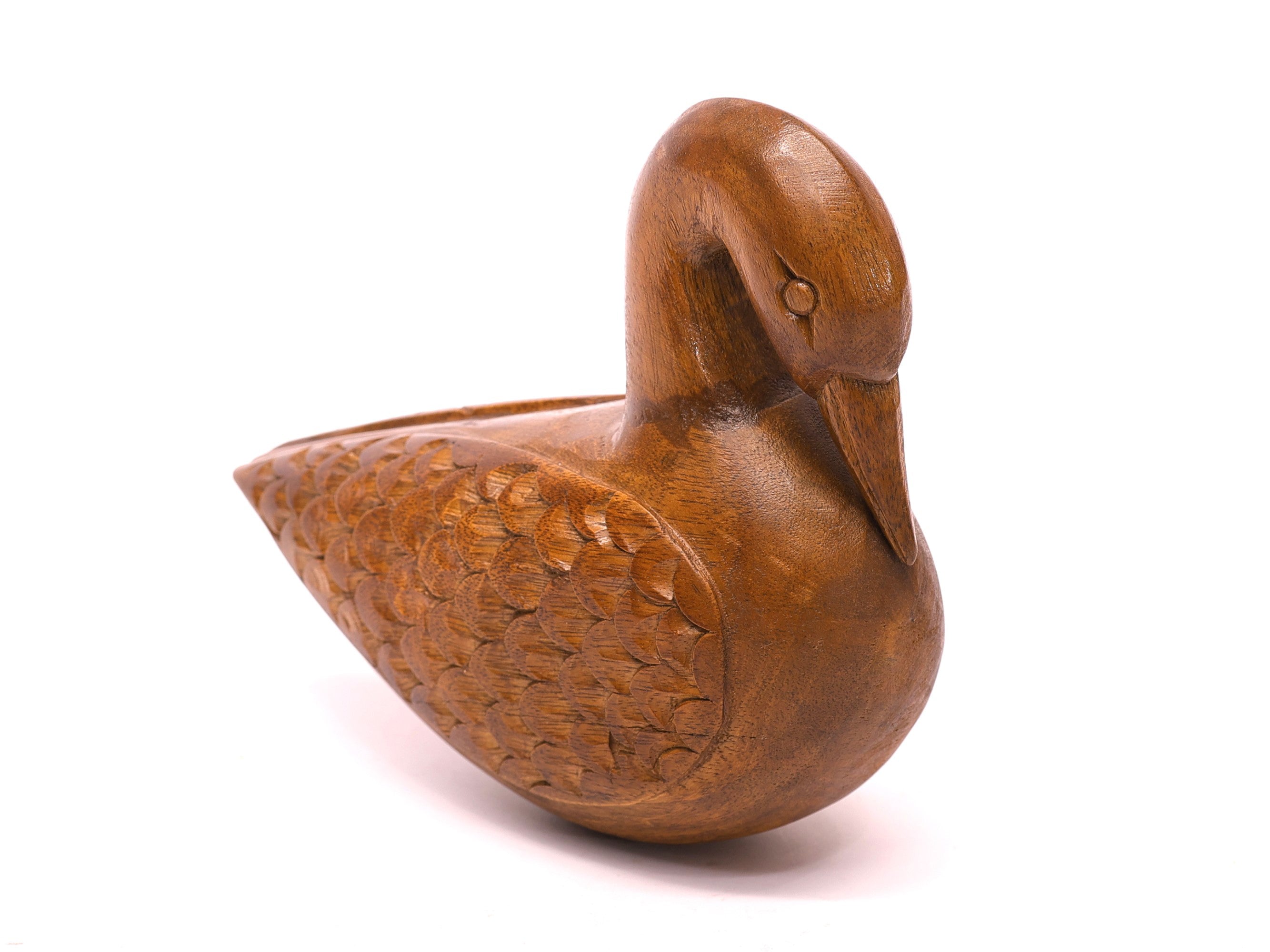 Downward-faced Wooden Swan Showpiece (Small) Animal Figurine