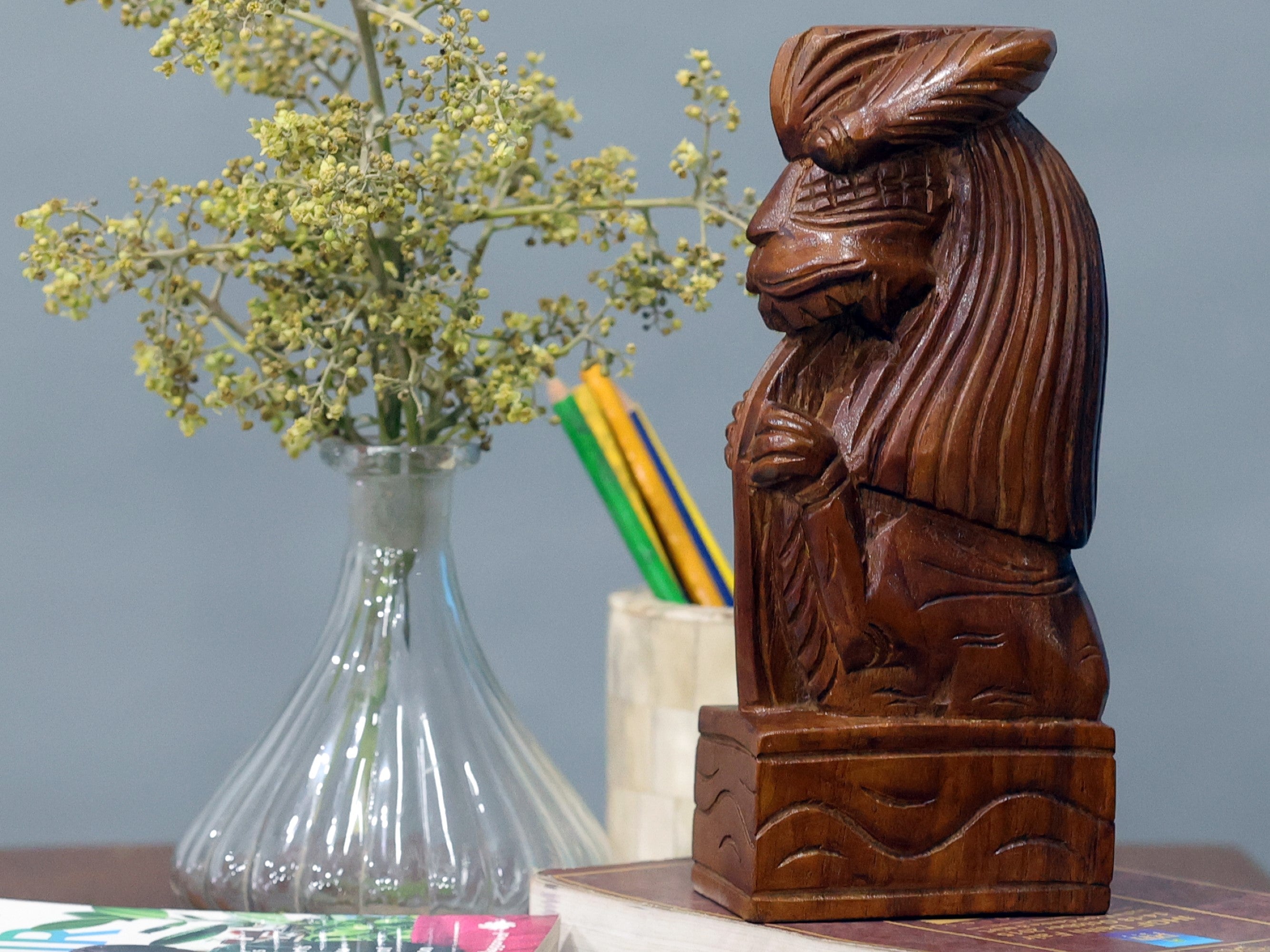 Traditional Carved Animal Guardian Animal Figurine