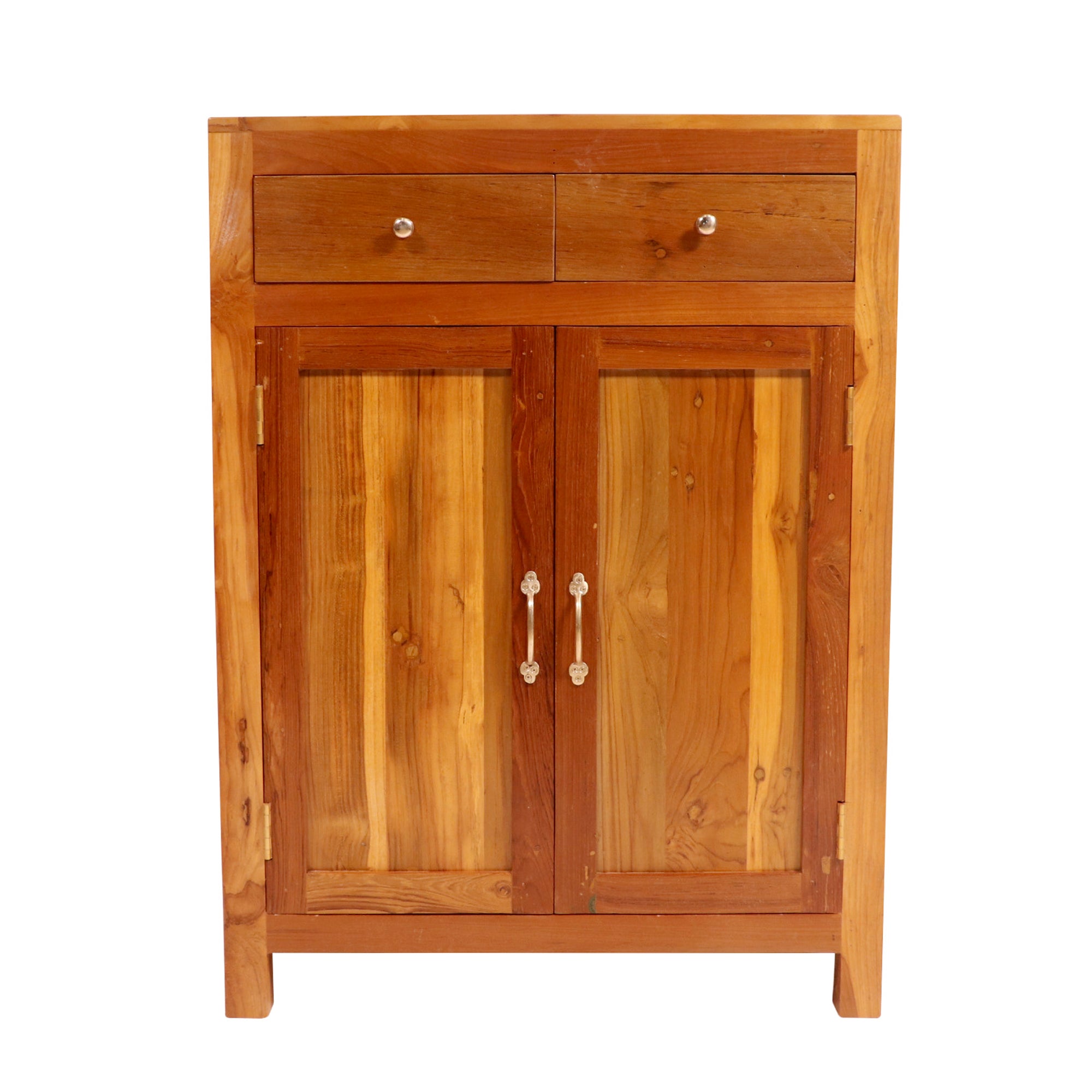 Teak 2-Door Natural stain finished Cabinet Cupboard