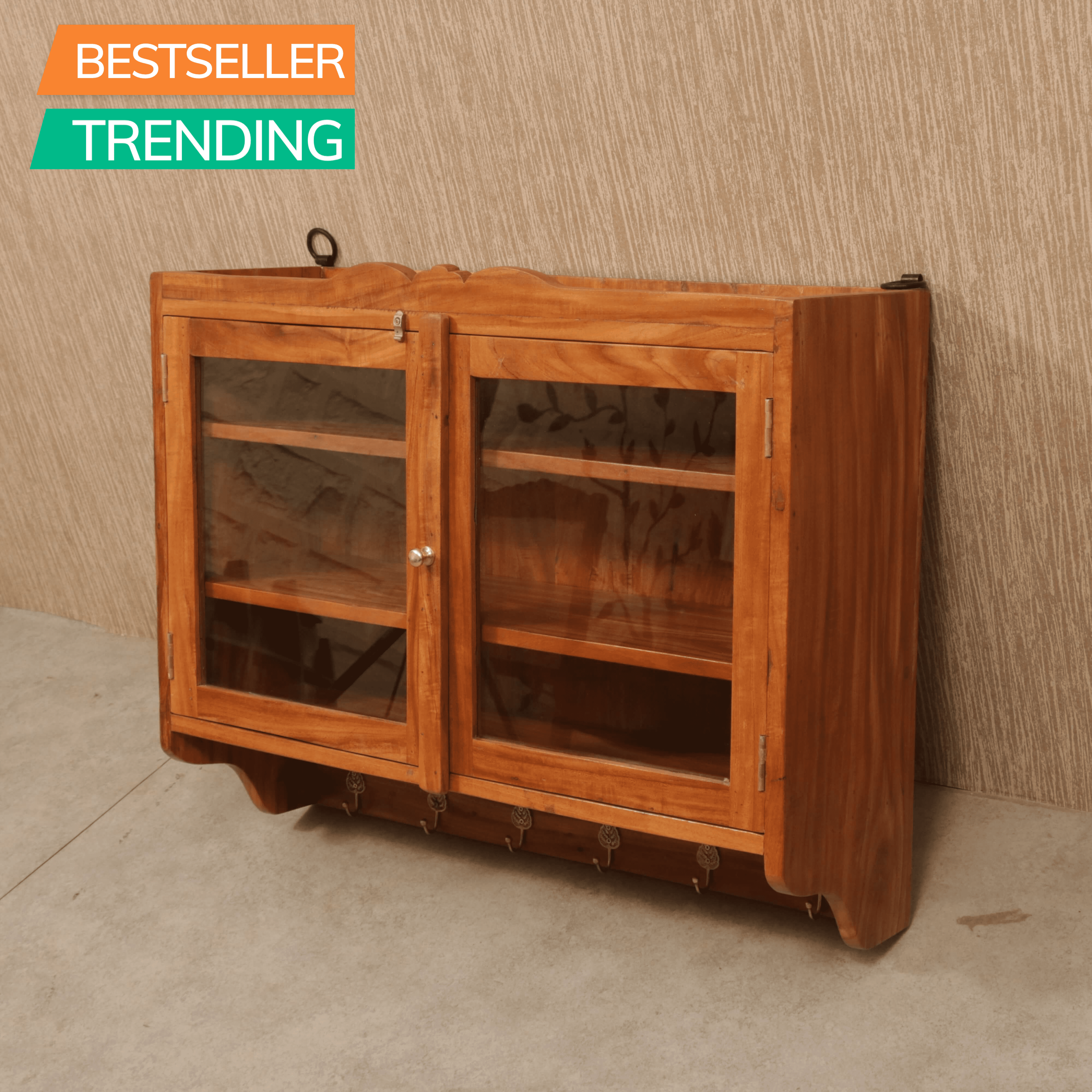 30 x 7 x 24 Inch Wide Wooden Hanging Cabinet Wall Cabinet