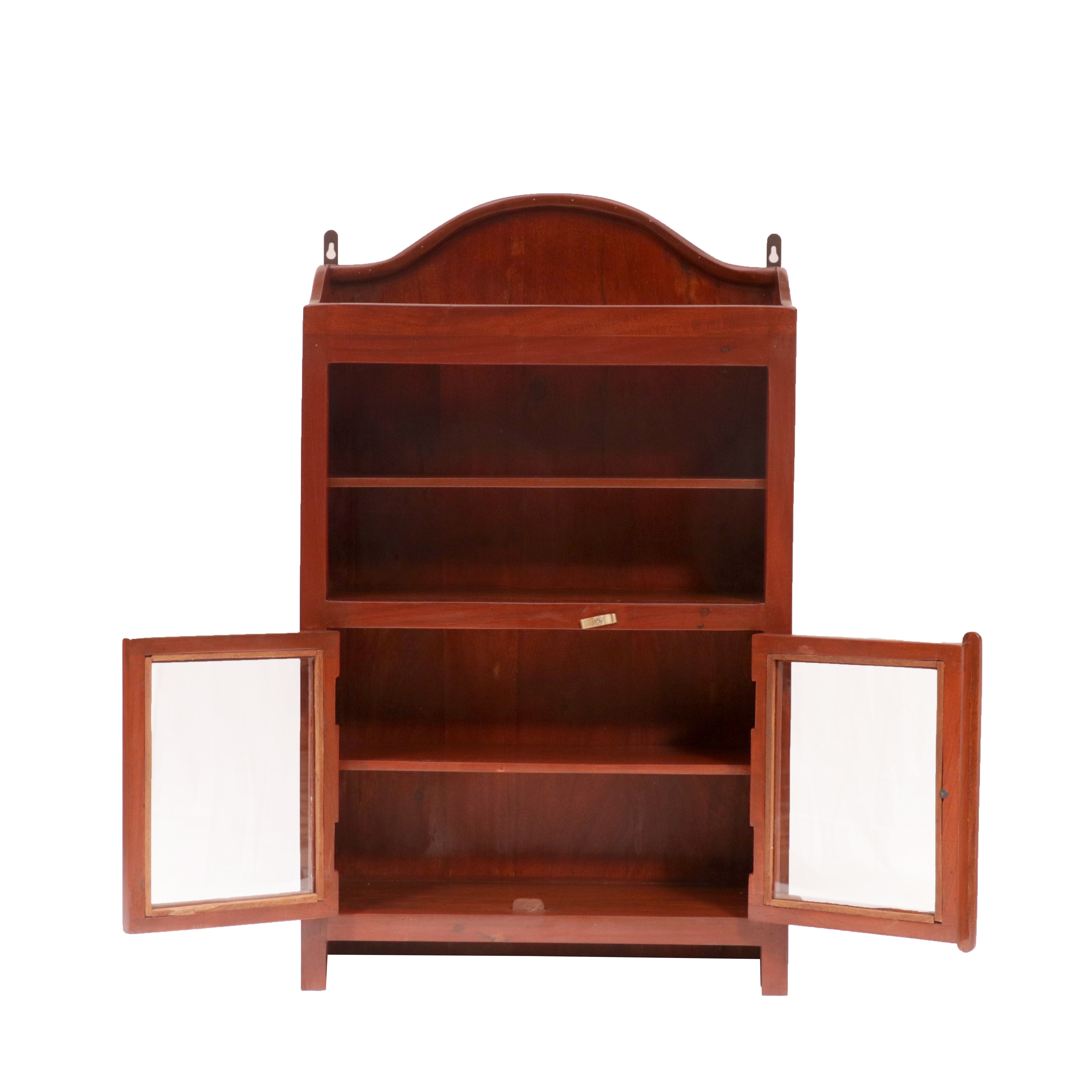 Natural Brown 4-Shelf Kitchen Cabinet Wall Cabinet
