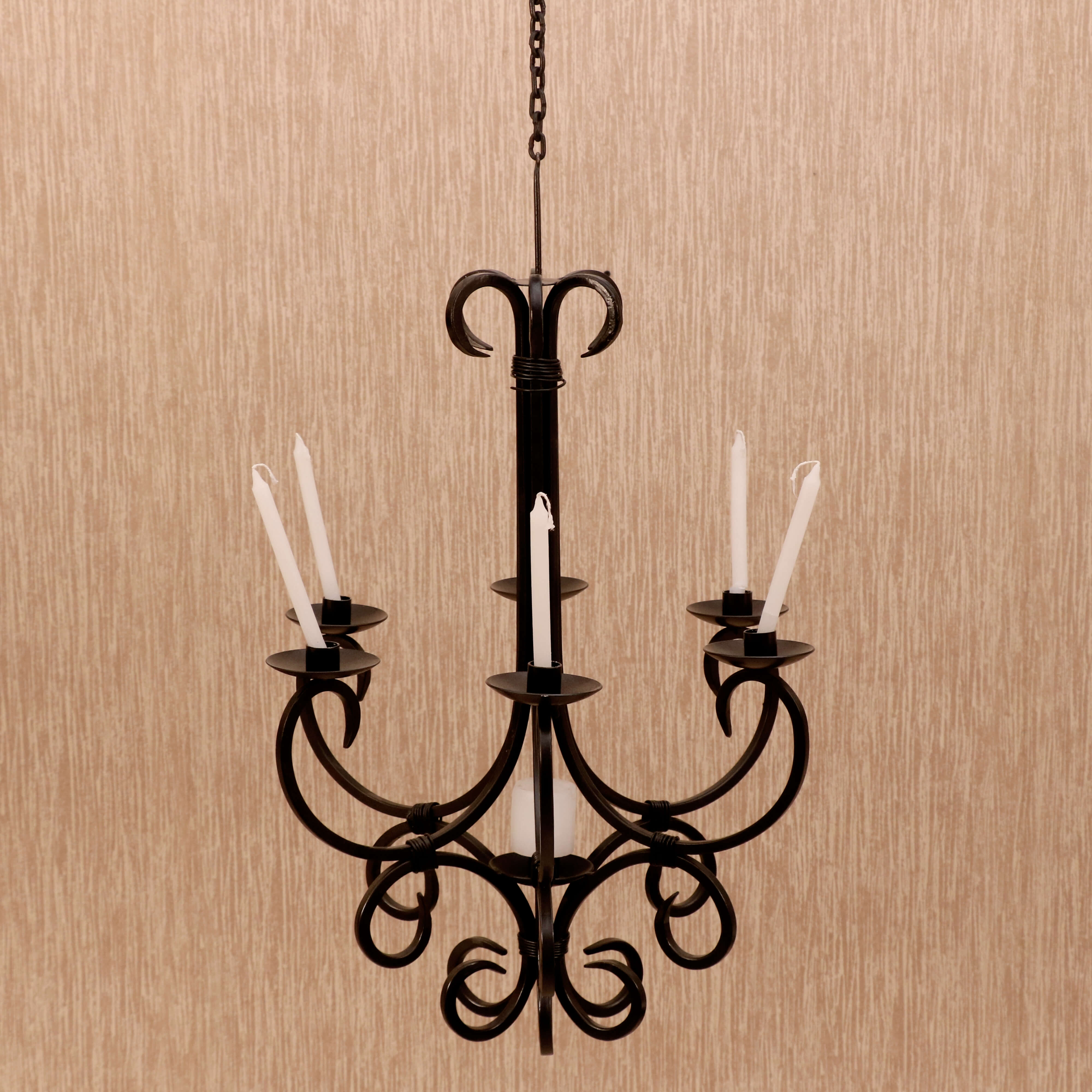 Metal Candle Stand Chandelier Simple Black Candle Holder