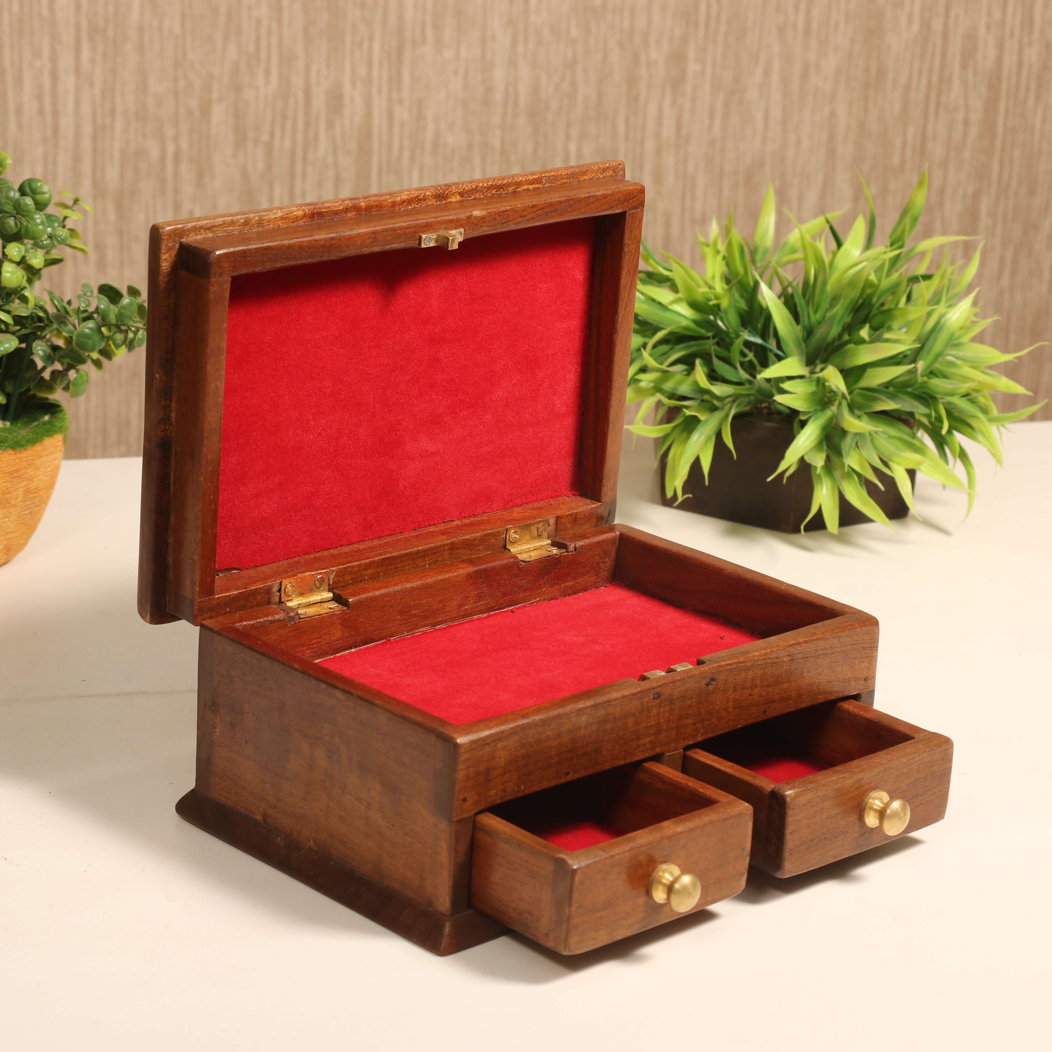 Velvet Lined Wooden Box