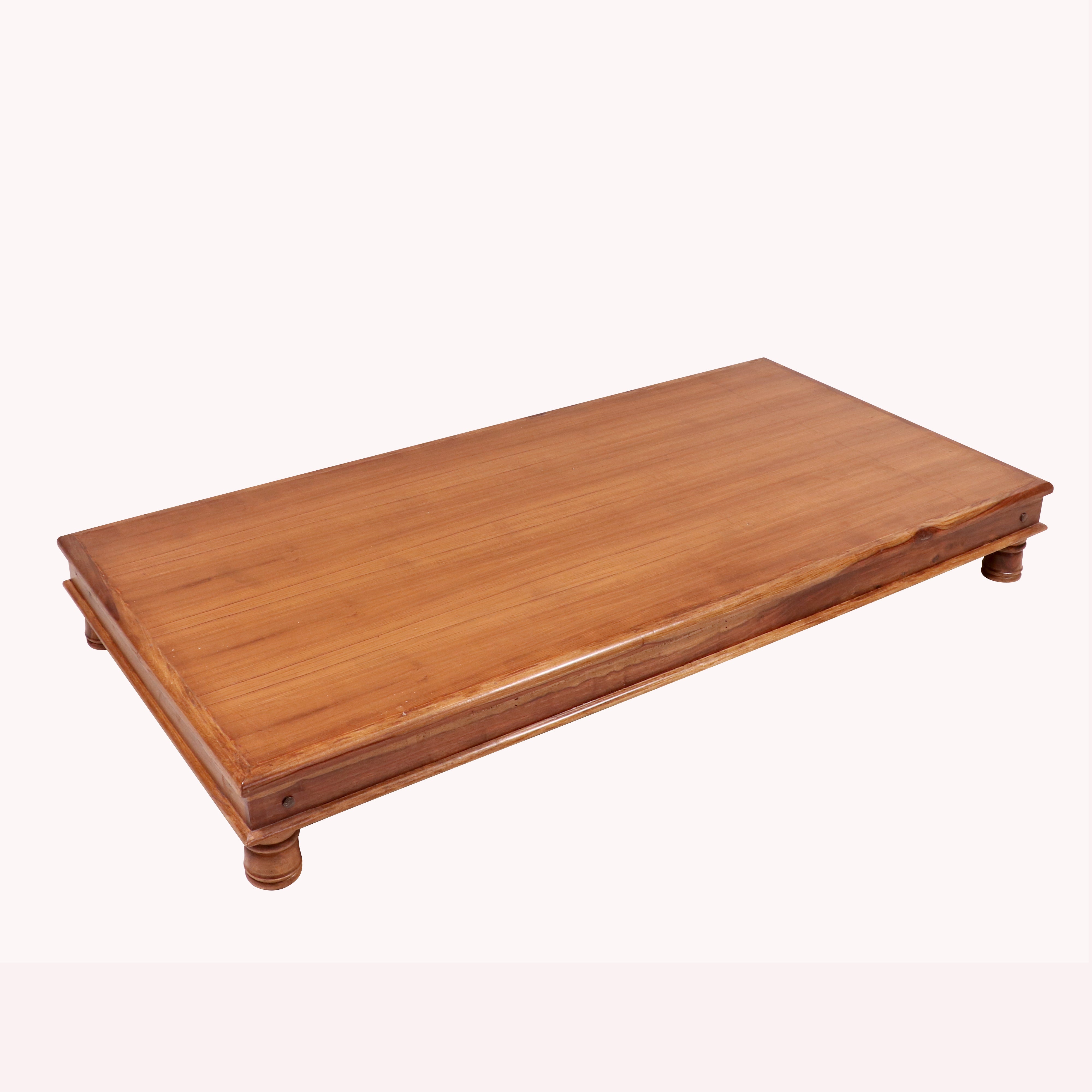 Sheesham Low height wood legs and frame with veneer Classical indian Paat Daybed