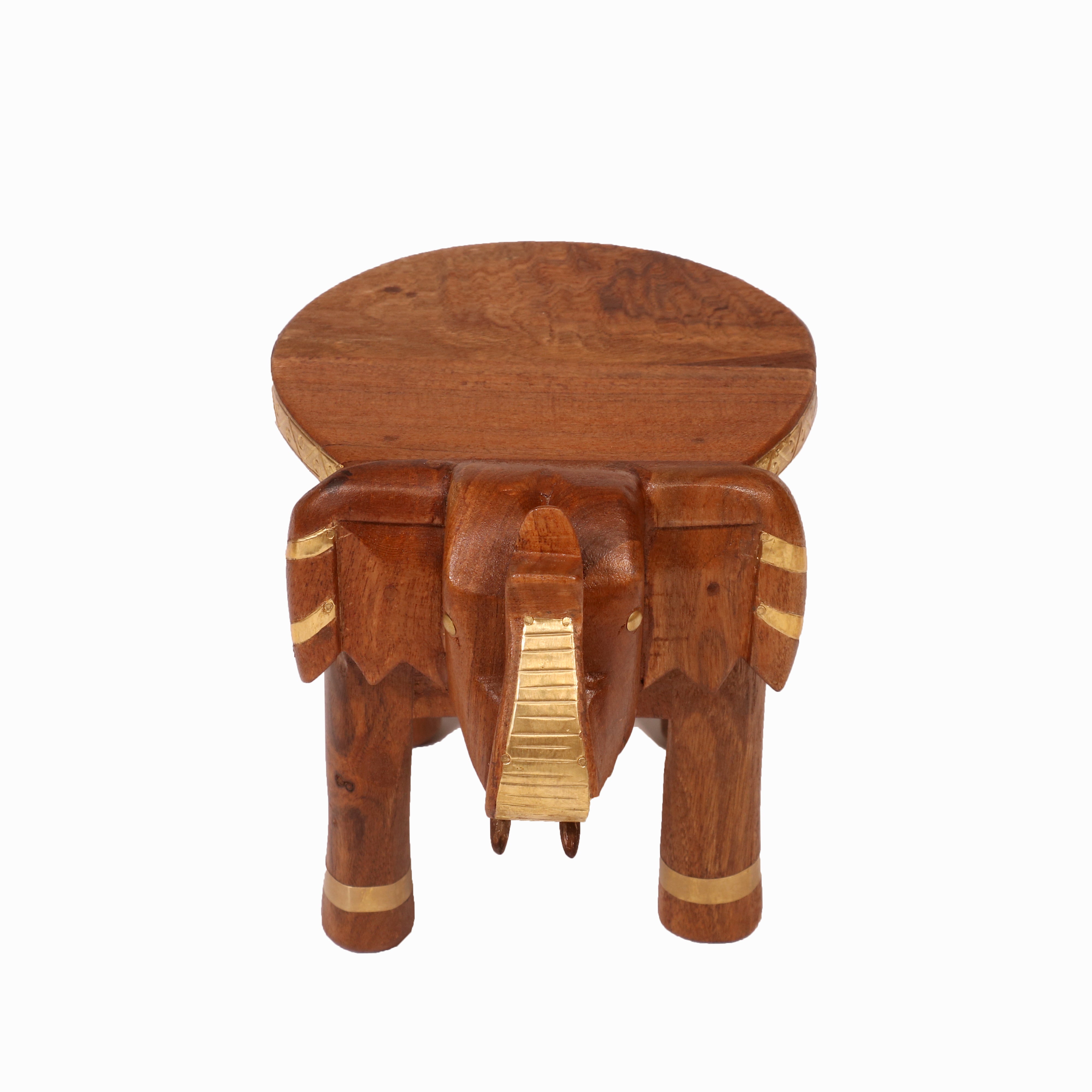 Royal Majestic Brass fitted Wooden Elephant Animal Figurine