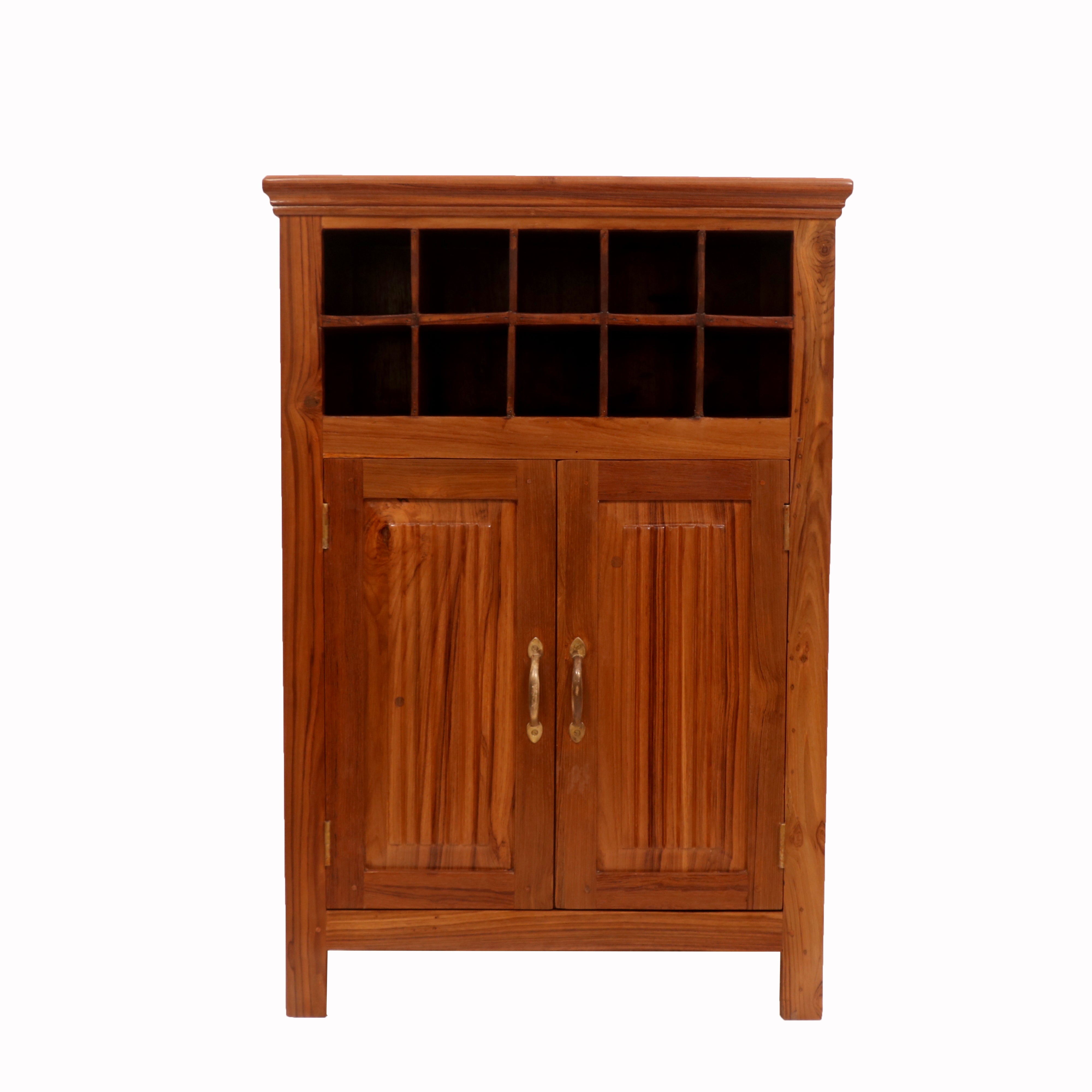 Rustic Wooden Mini Bar Bar Cabinet