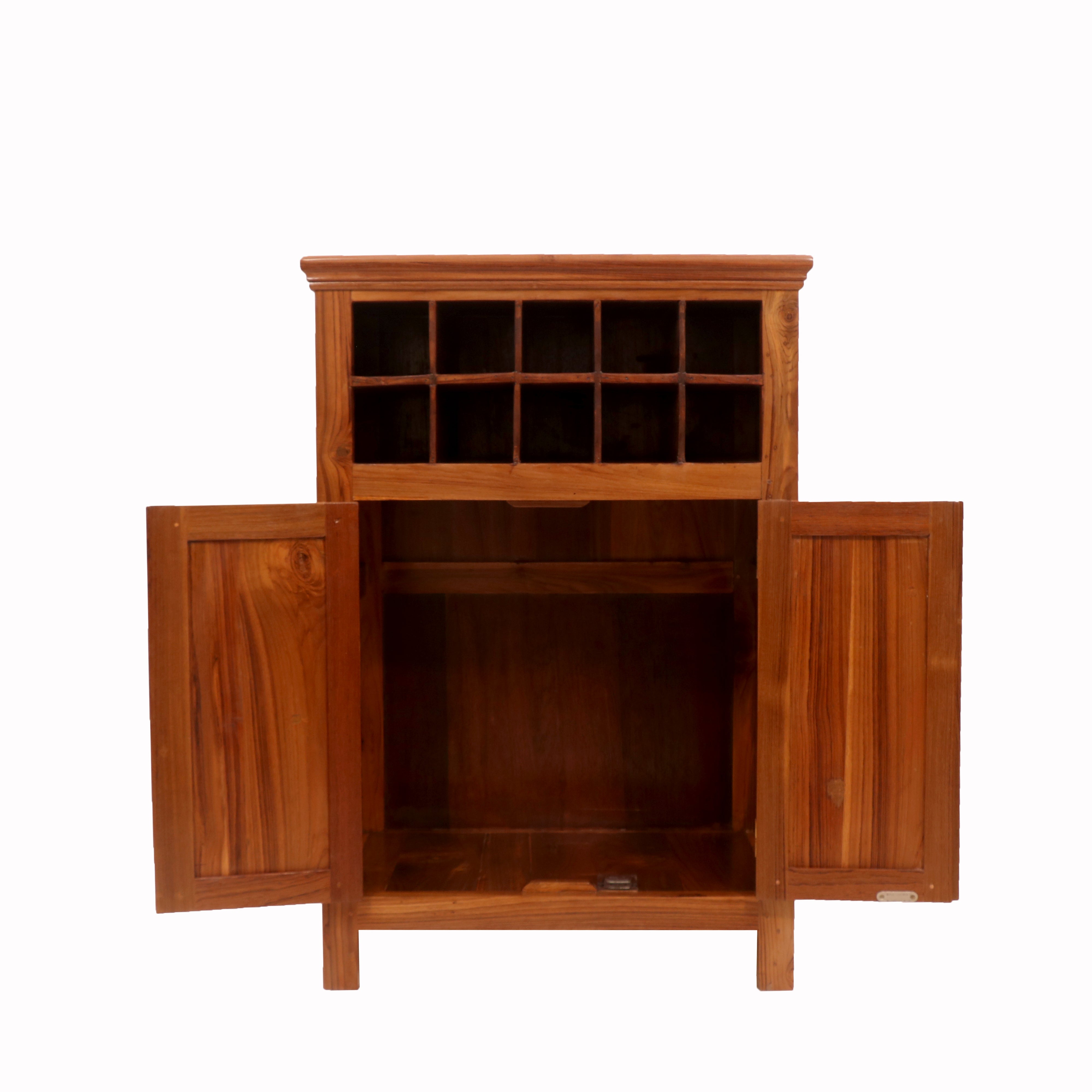 Rustic Wooden Mini Bar Bar Cabinet