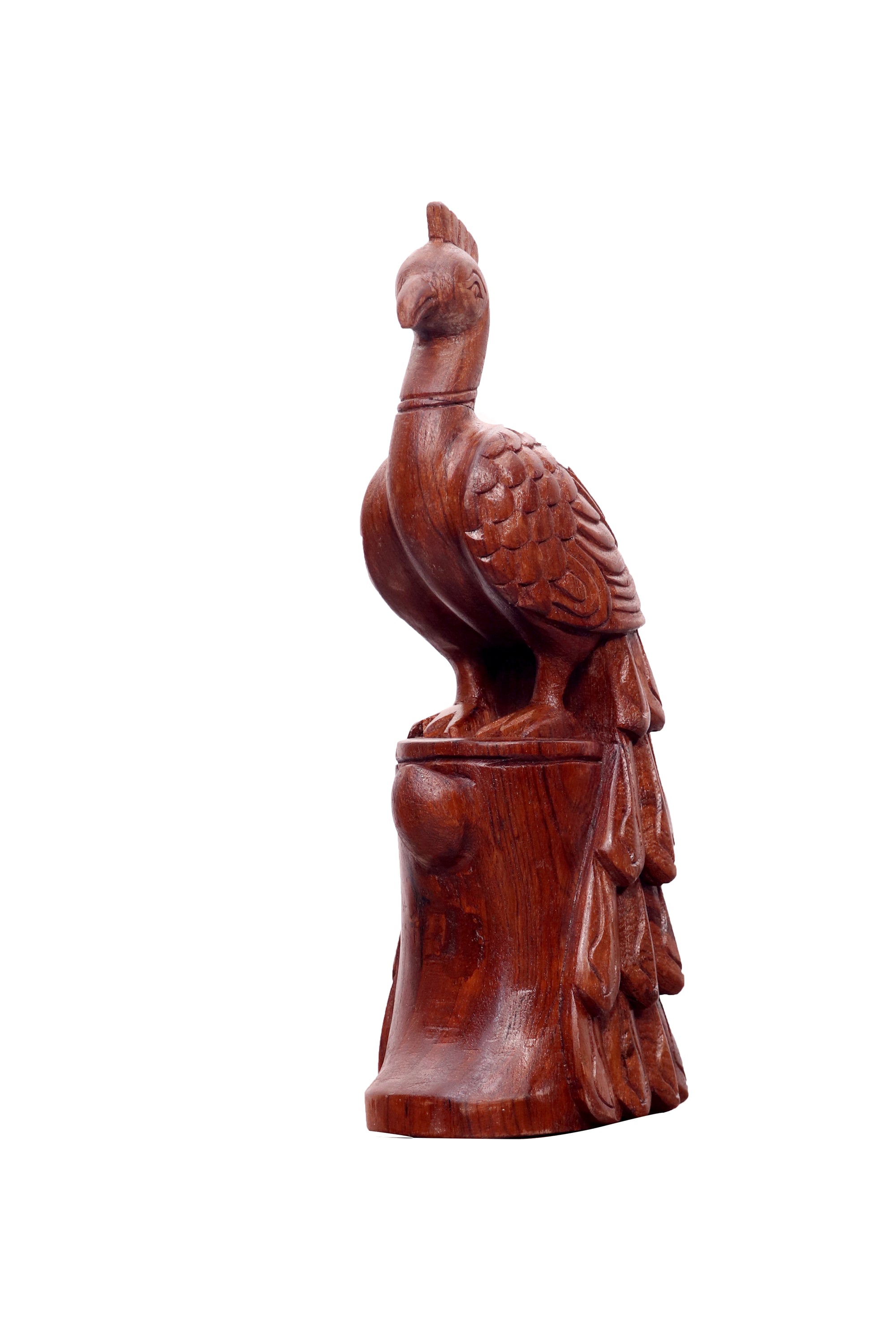 Guardian on Root Peacock Figure Animal Figurine
