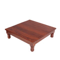 Solid teak square bajot in provincial teak polish Bajot