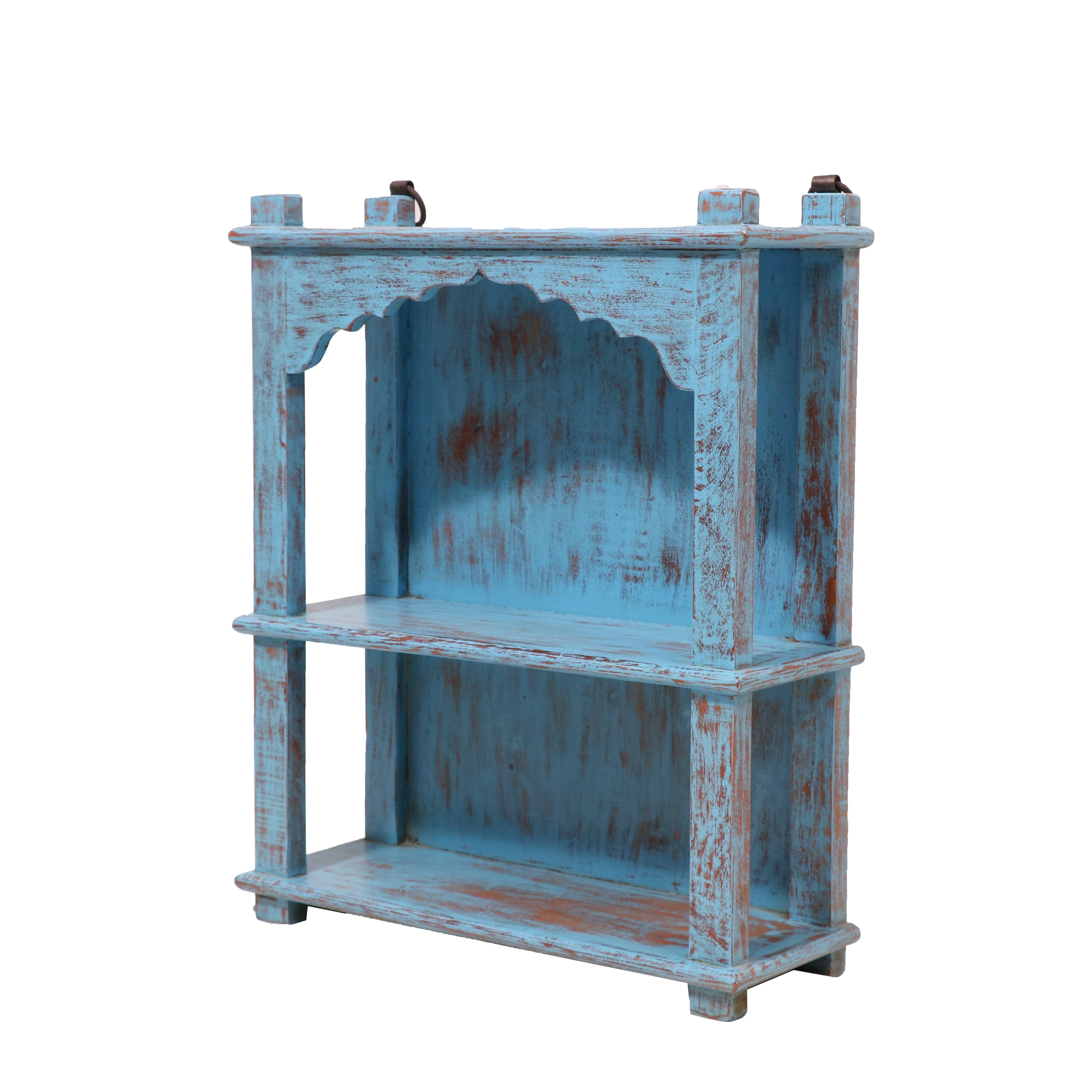 Distressed Blue Open Rack Rack