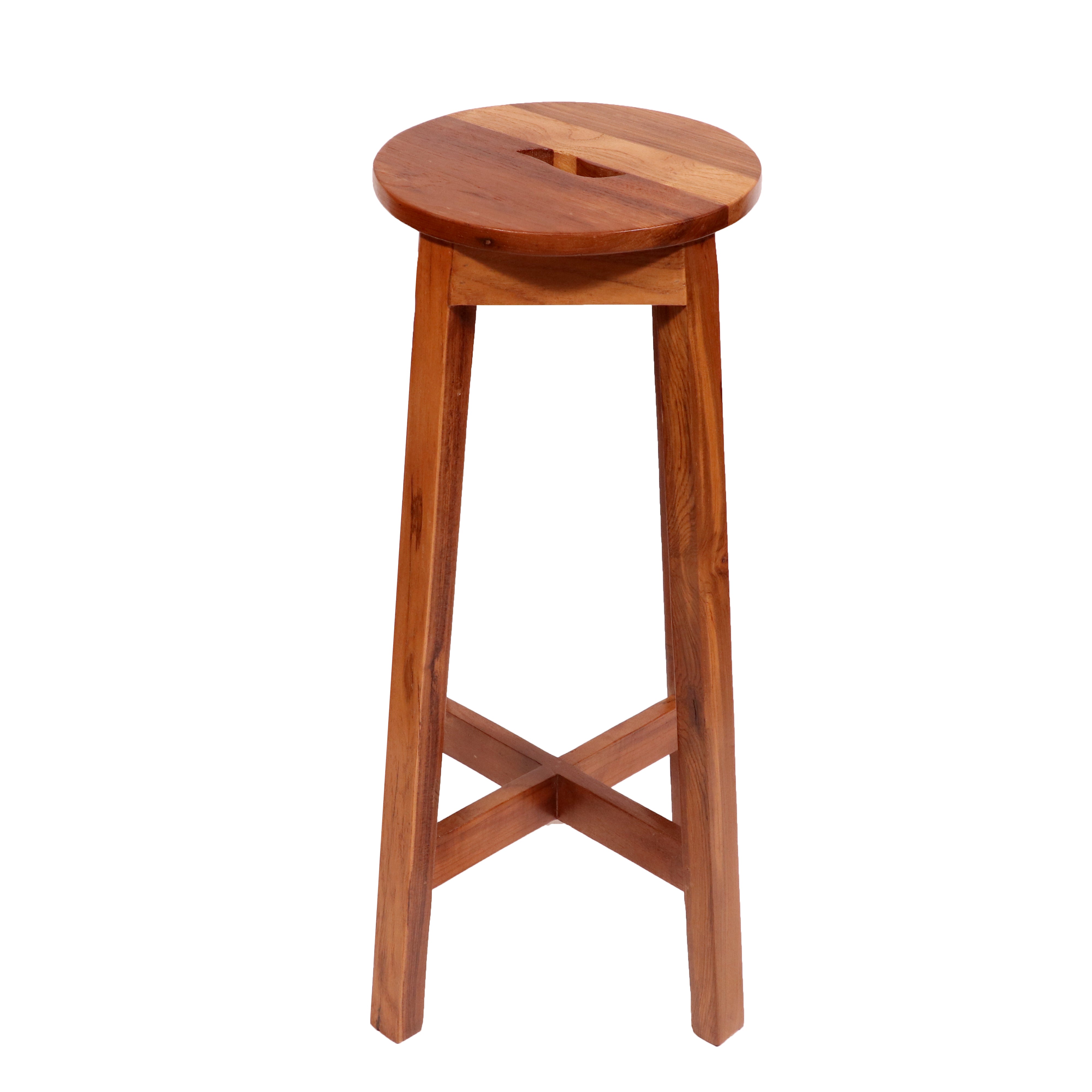 Solid teak Round Stool Large (12 x 12 x 30) Stool