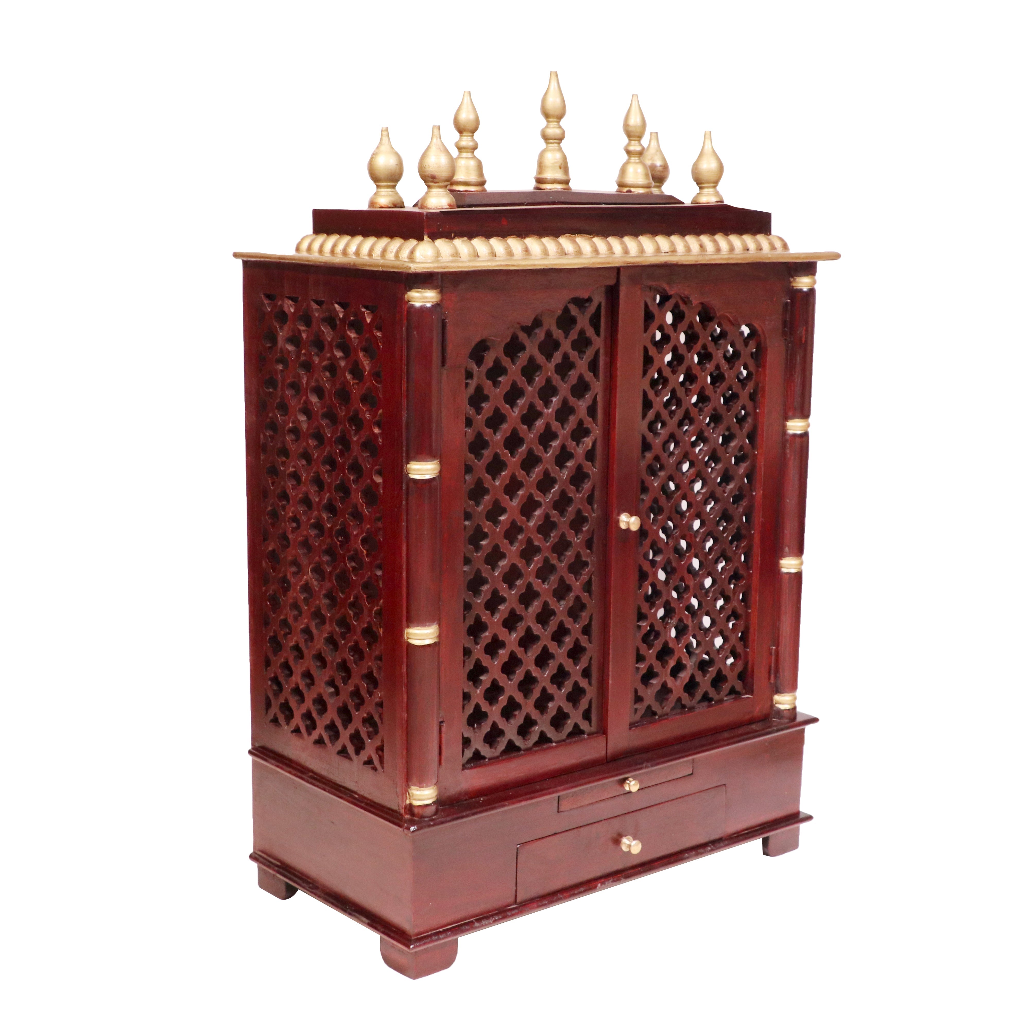 Royal Wooden Carved Jali Door Temple Default Title Temple