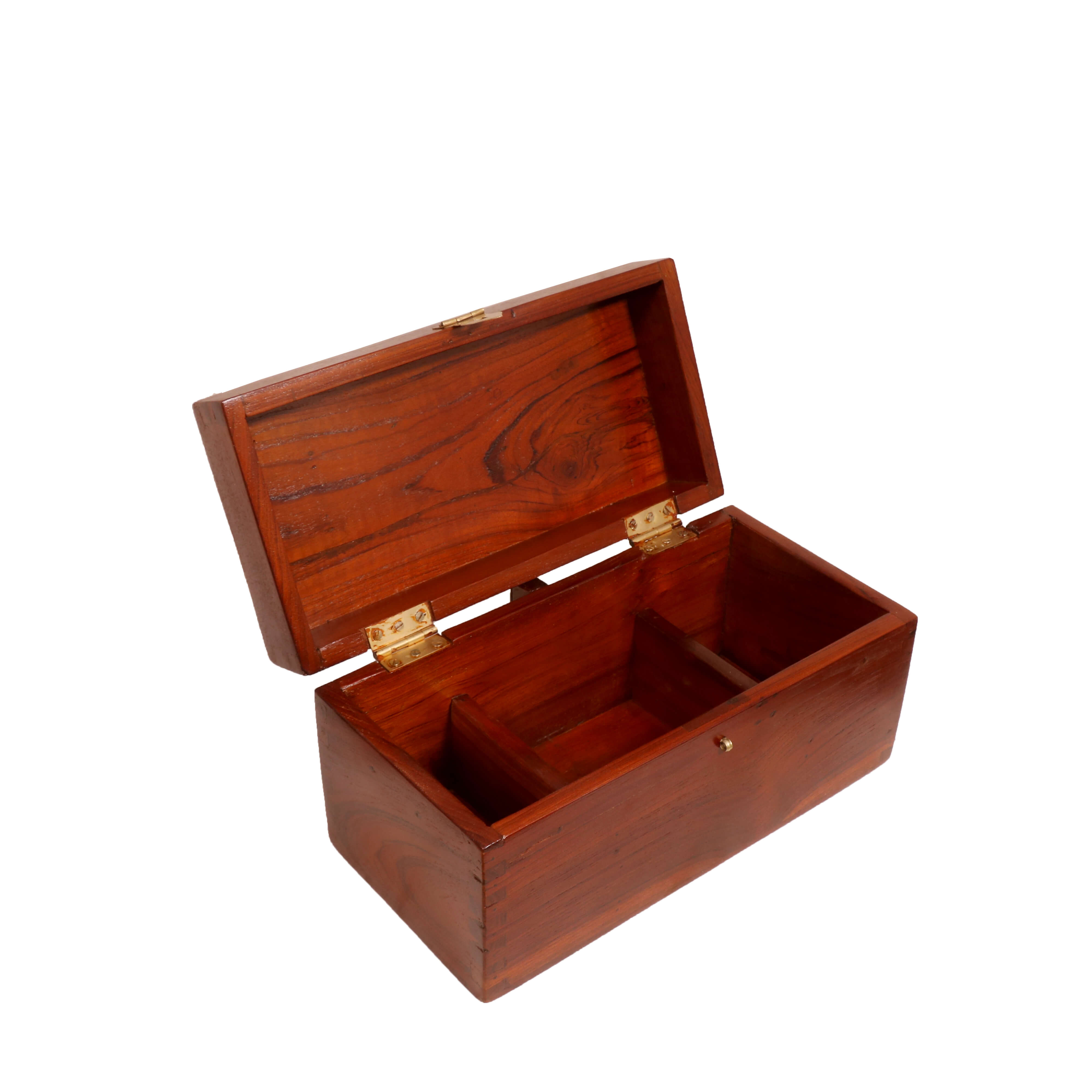 Antique Mahogany Multi-Compartment Wooden Box Wooden Box