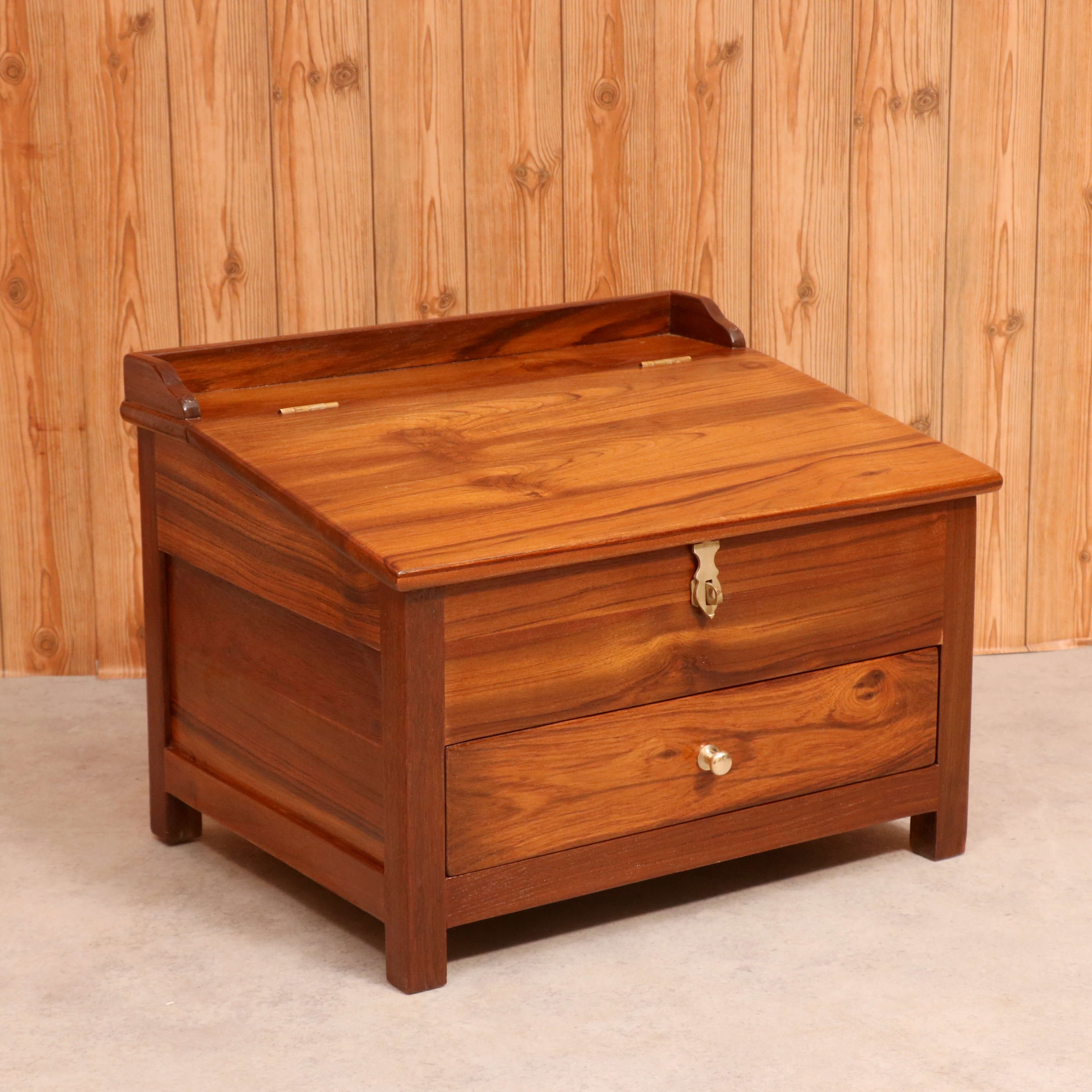 Ethnic Wooden Munim Study Table Lapdesk