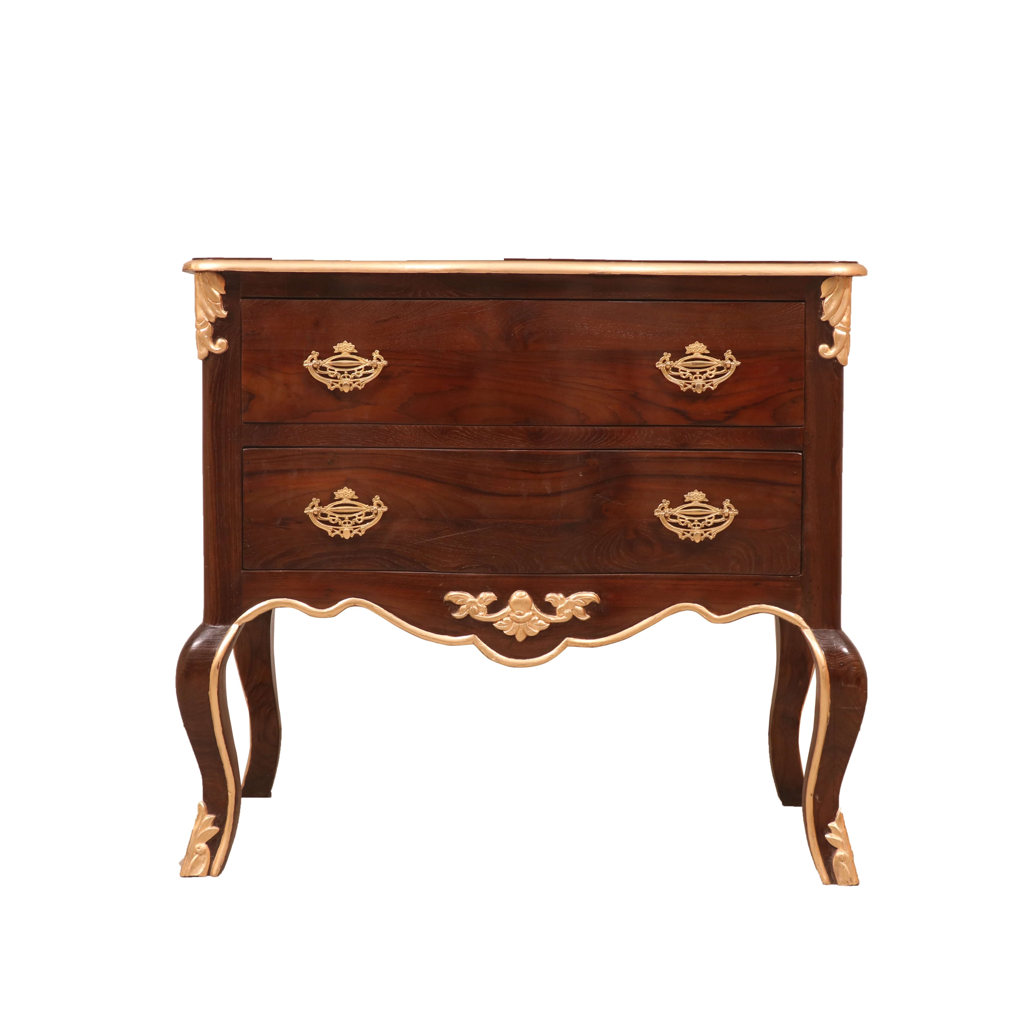 Golden Brown Two-tiered Chest of Drawers Drawer's Chest