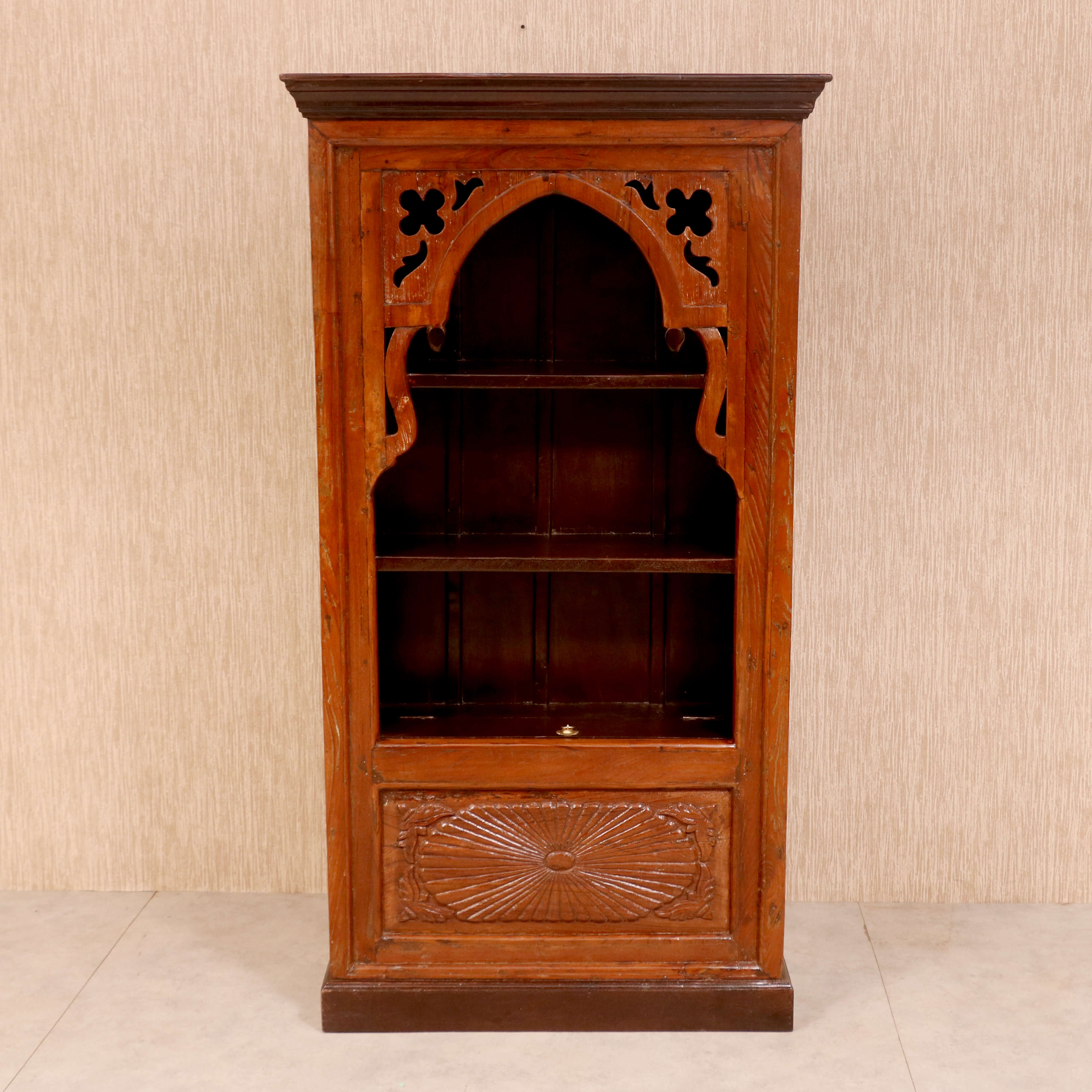Wide Carved Vintage Rack Book Rack