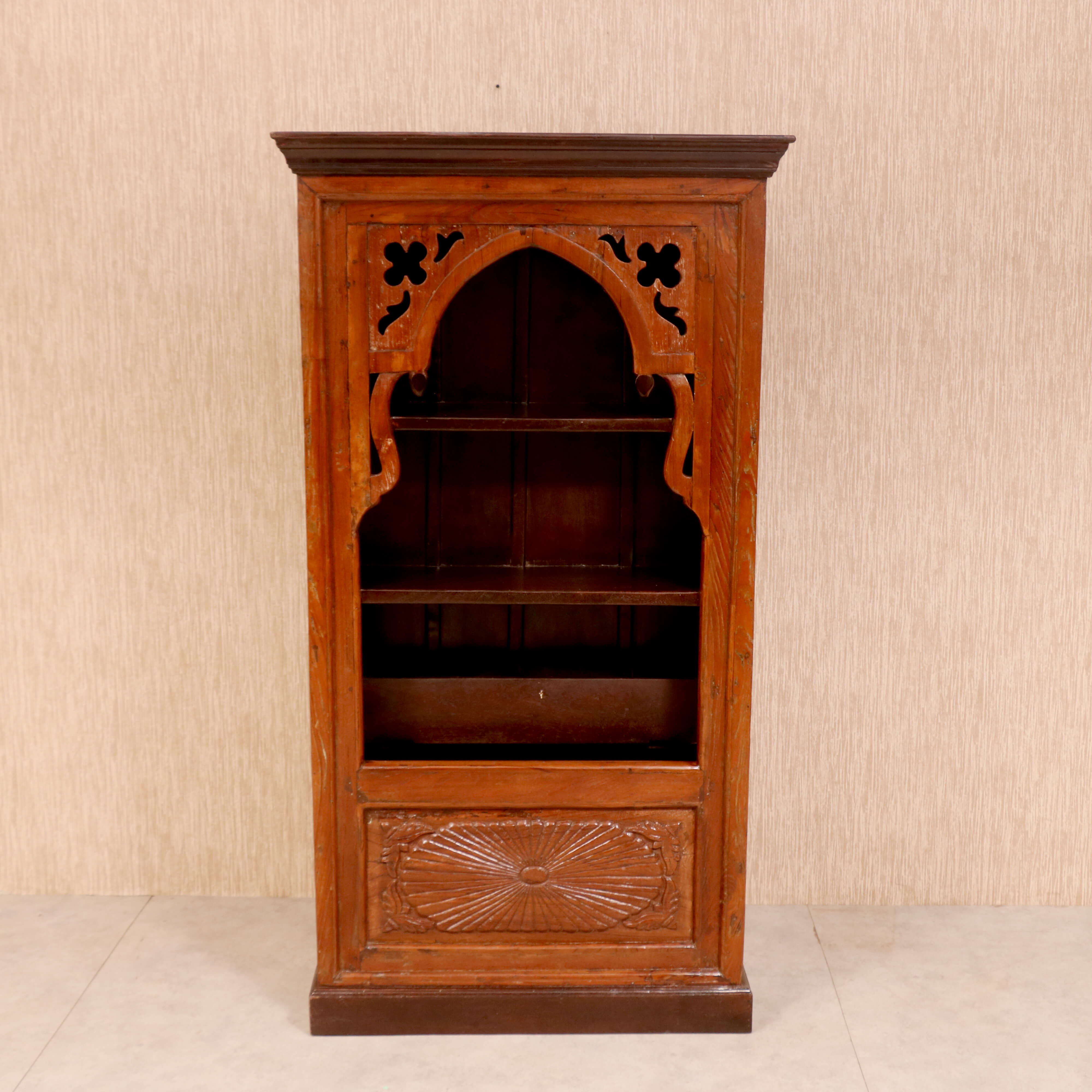 Wide Carved Vintage Rack Book Rack