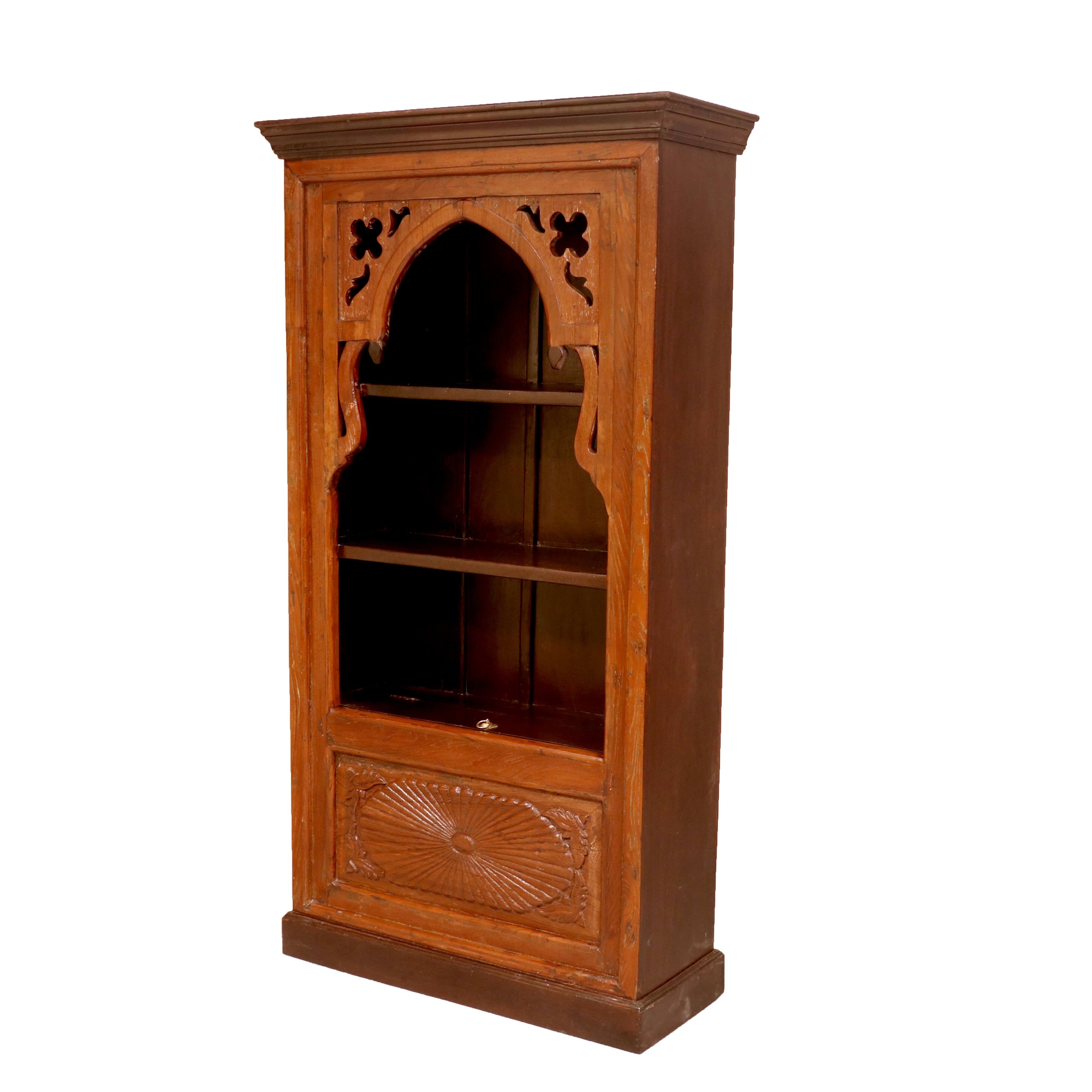 Wide Carved Vintage Rack Book Rack