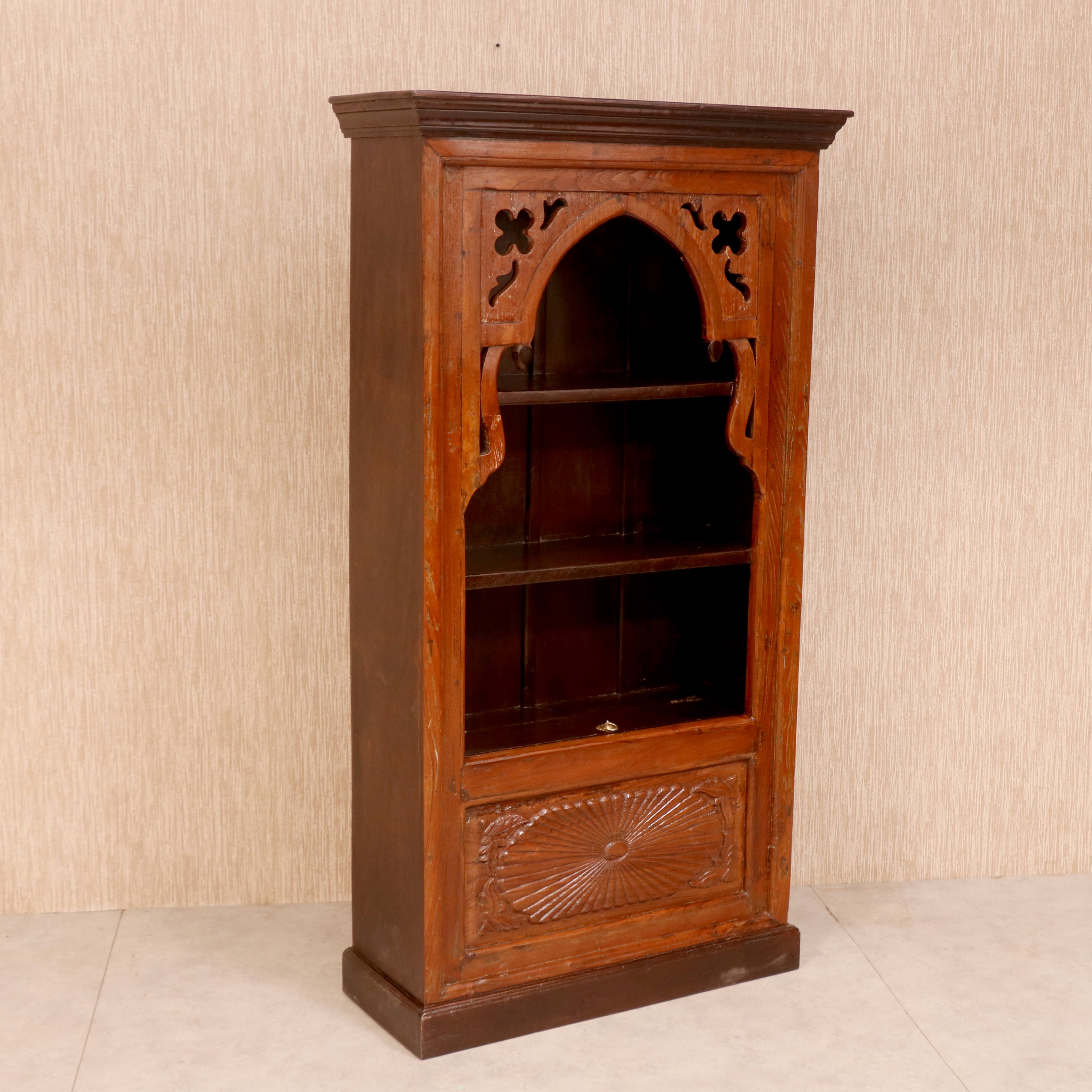 Wide Carved Vintage Rack Book Rack