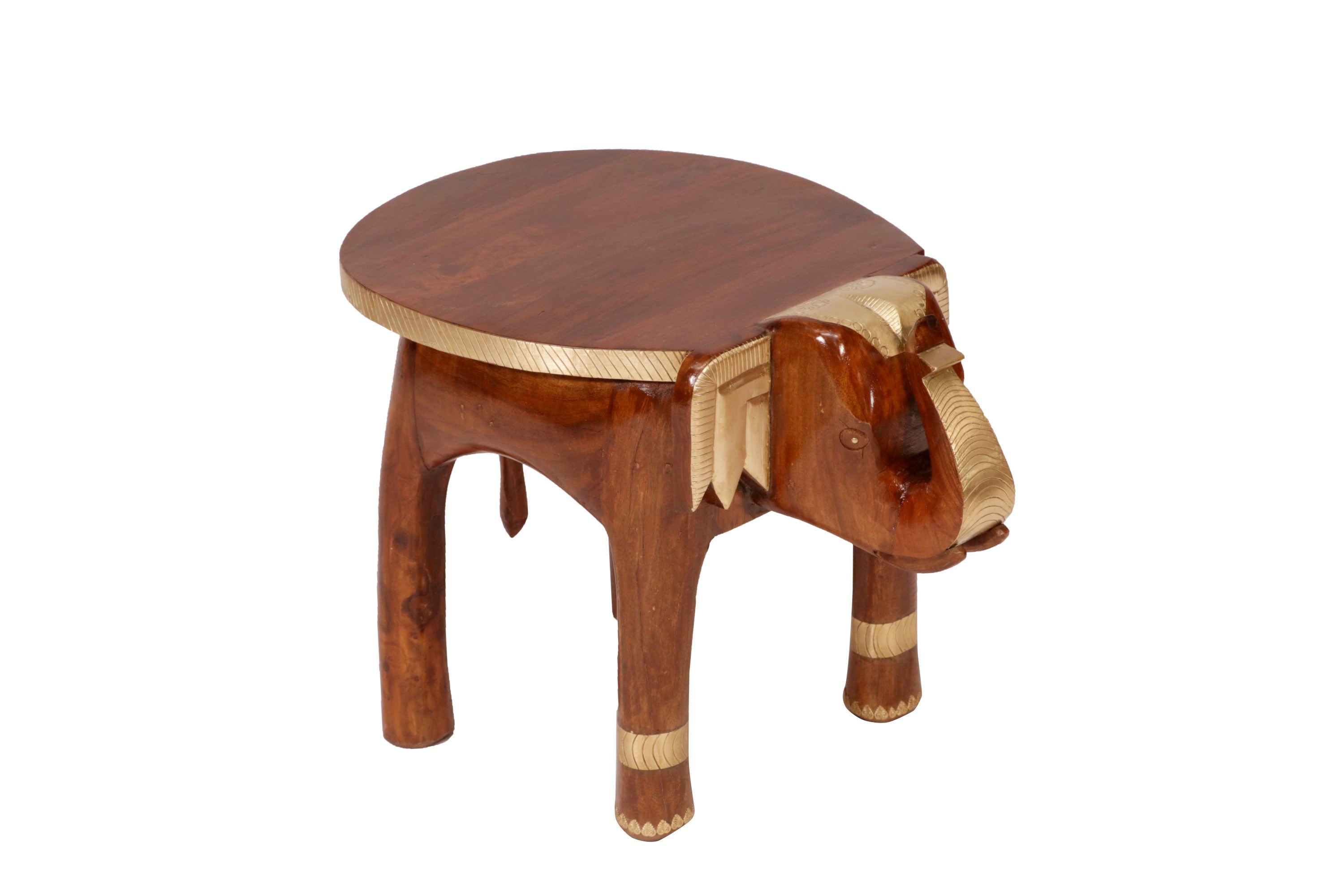 Royal Majestic Brass fitted Wooden Elephant Animal Figurine