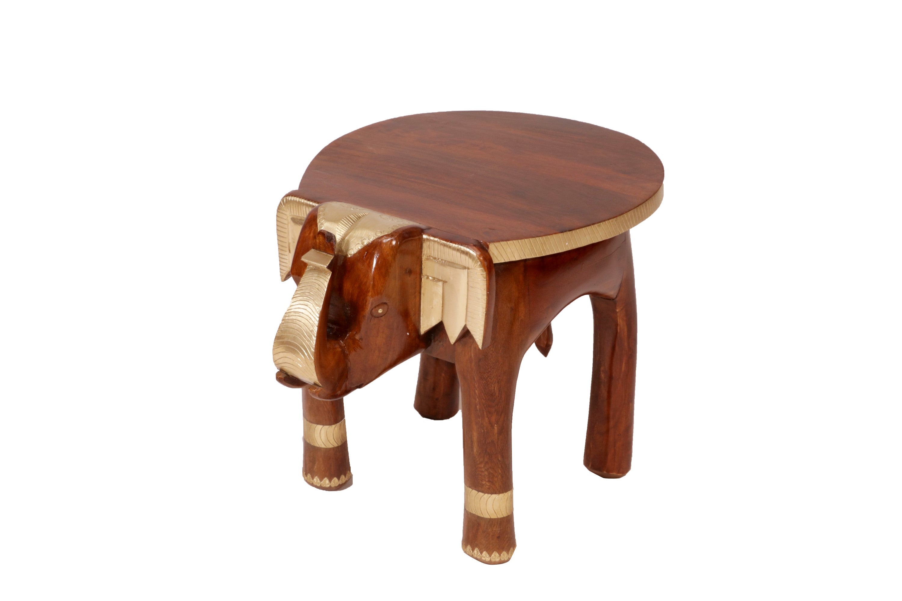 Royal Majestic Brass fitted Wooden Elephant Animal Figurine