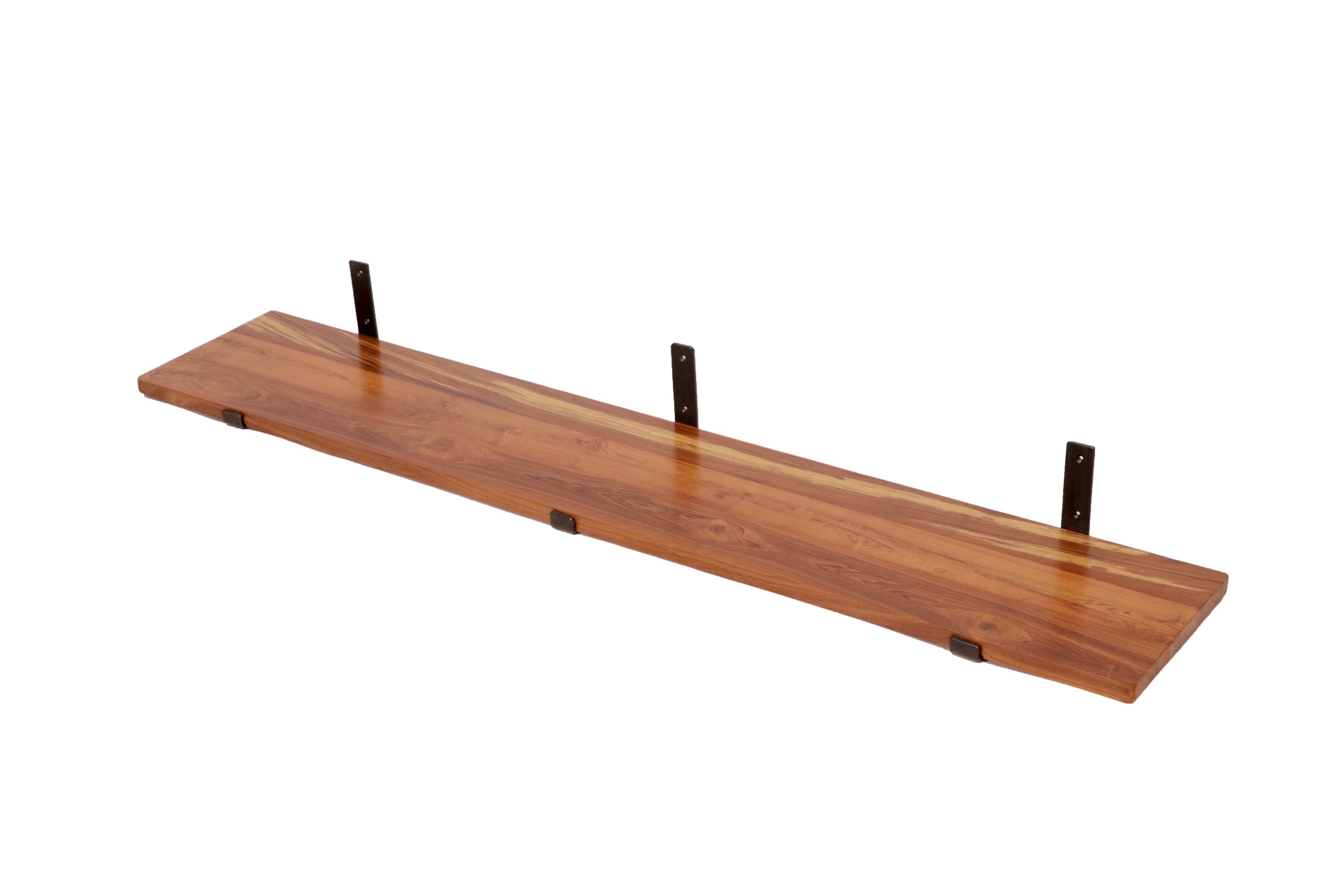 Teak wood Long Shelf Book Rack