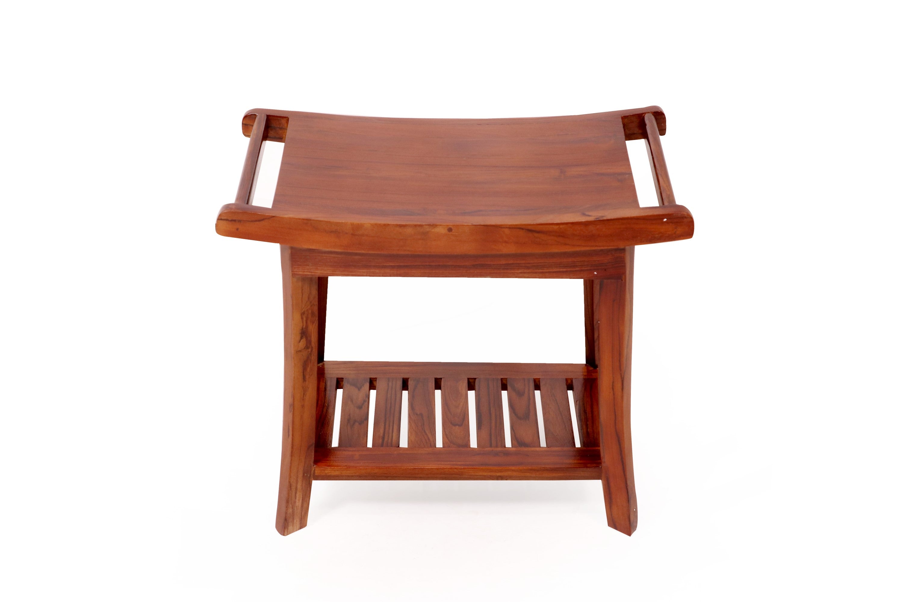Double Handed Teak Wood Stool Stool