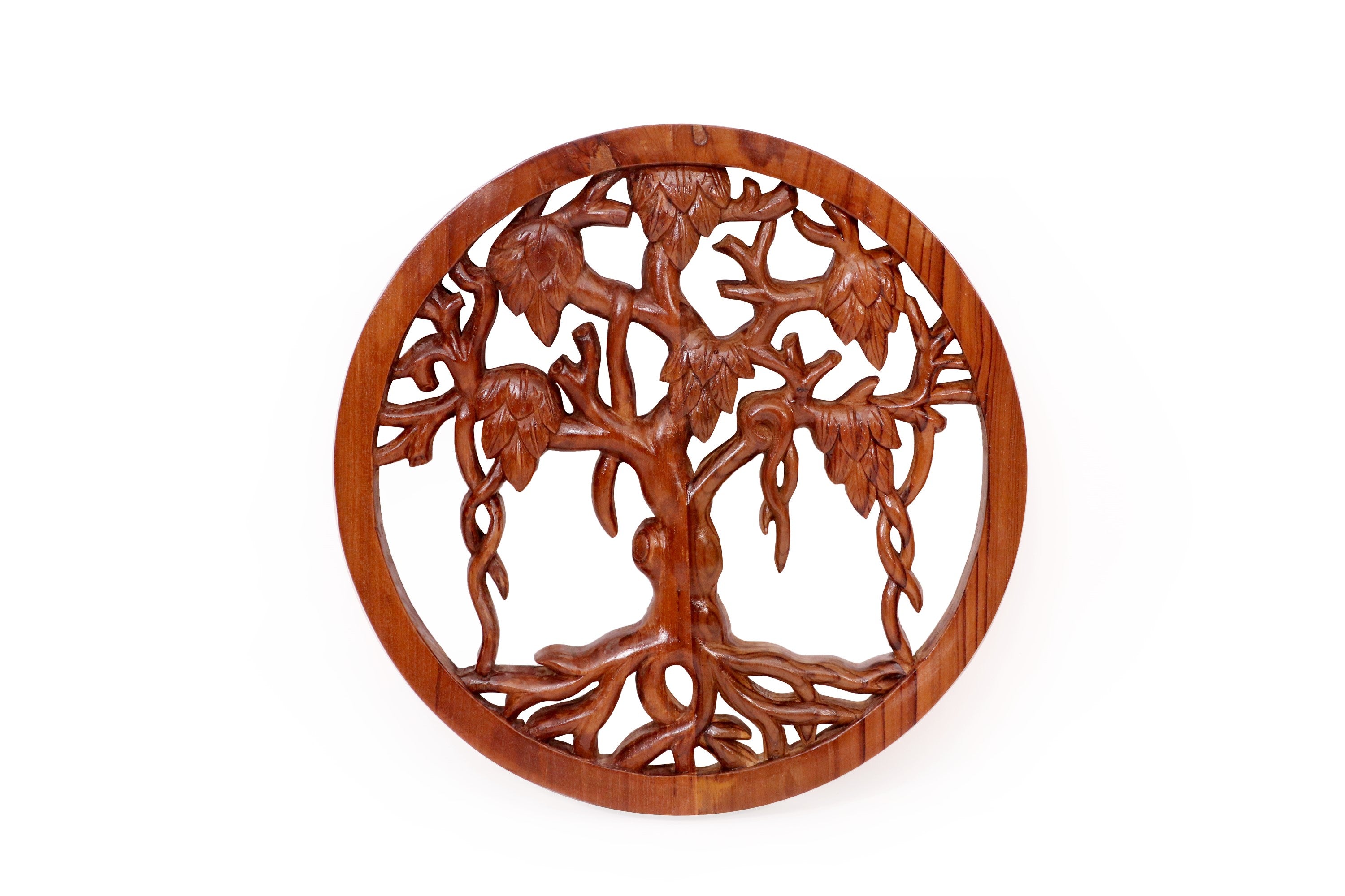 Wooden Teak Ring Tree Wall Decor Wall Decor