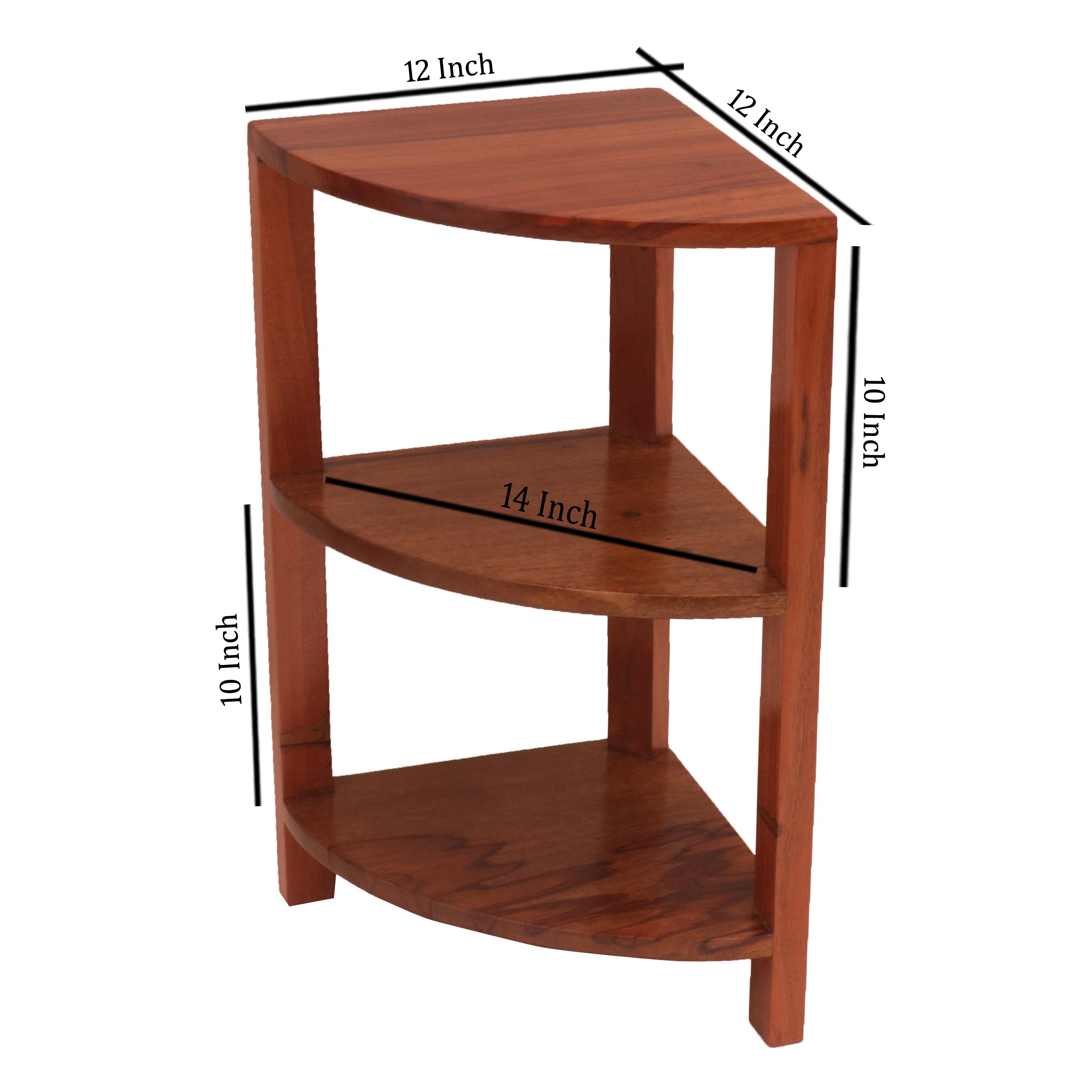 3 Shelf Wood Corner Rack Rack