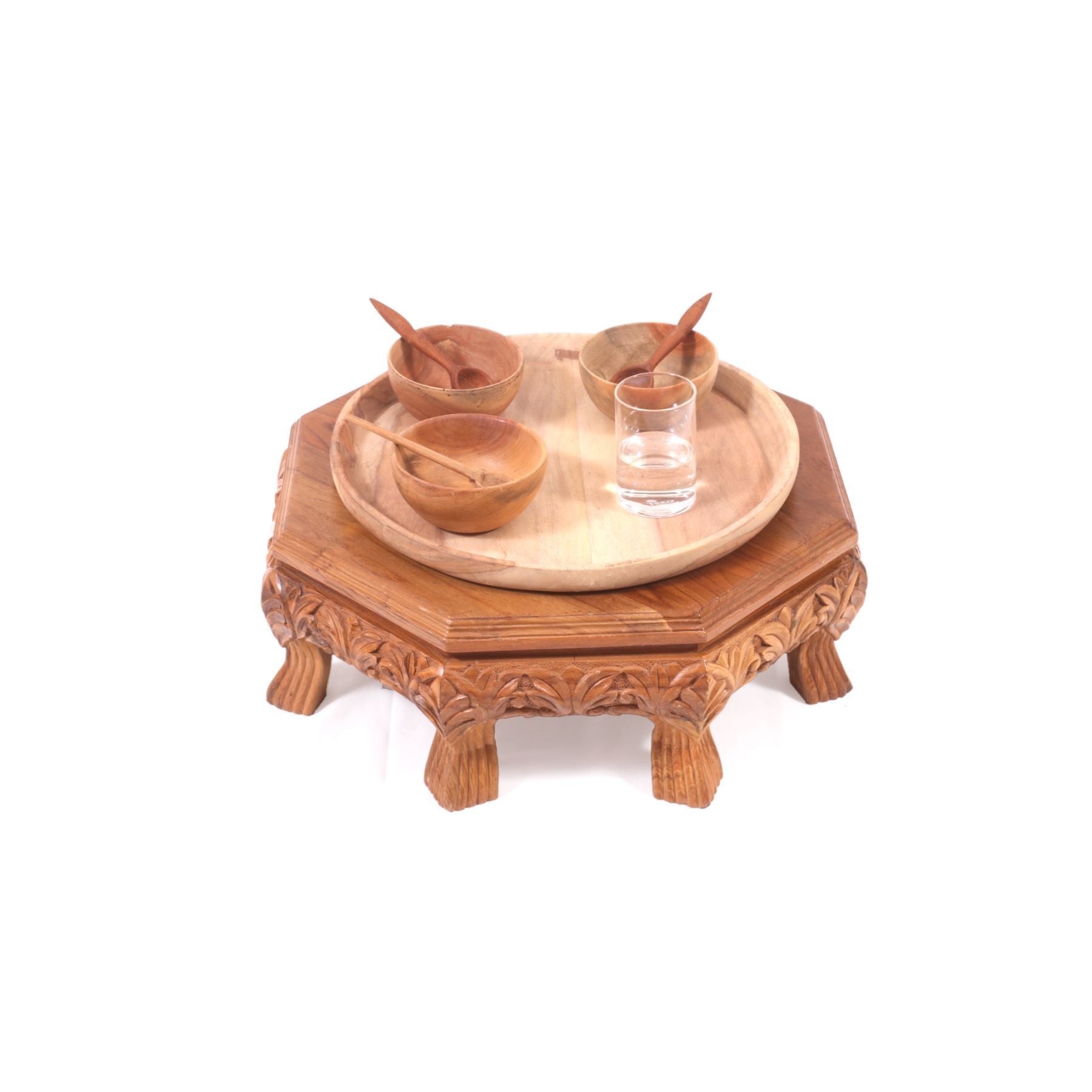 Treeni Traditional Wooden Octagonal Bajot Default Title Bajot