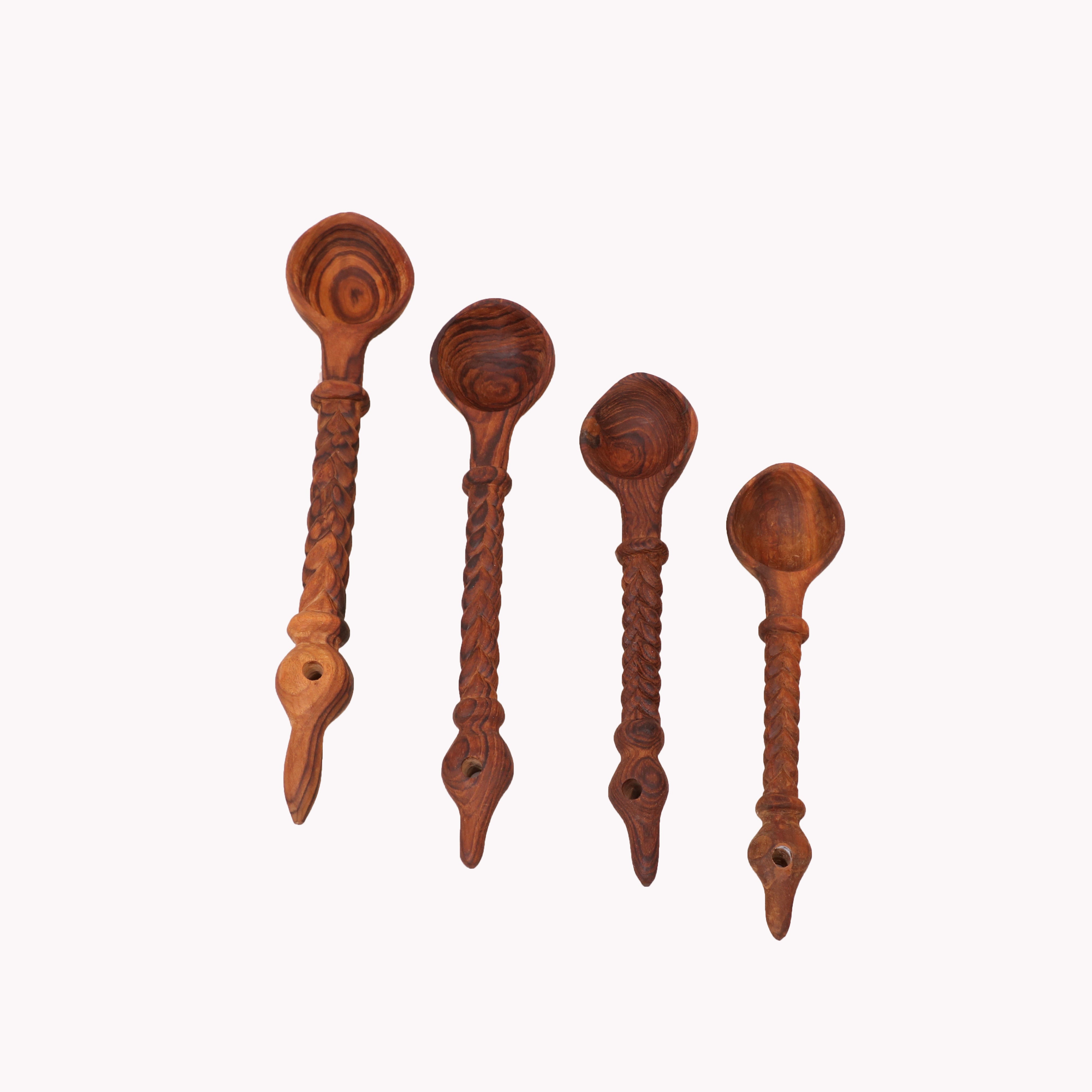 Four Rounded Serving Spoon Set Spoon