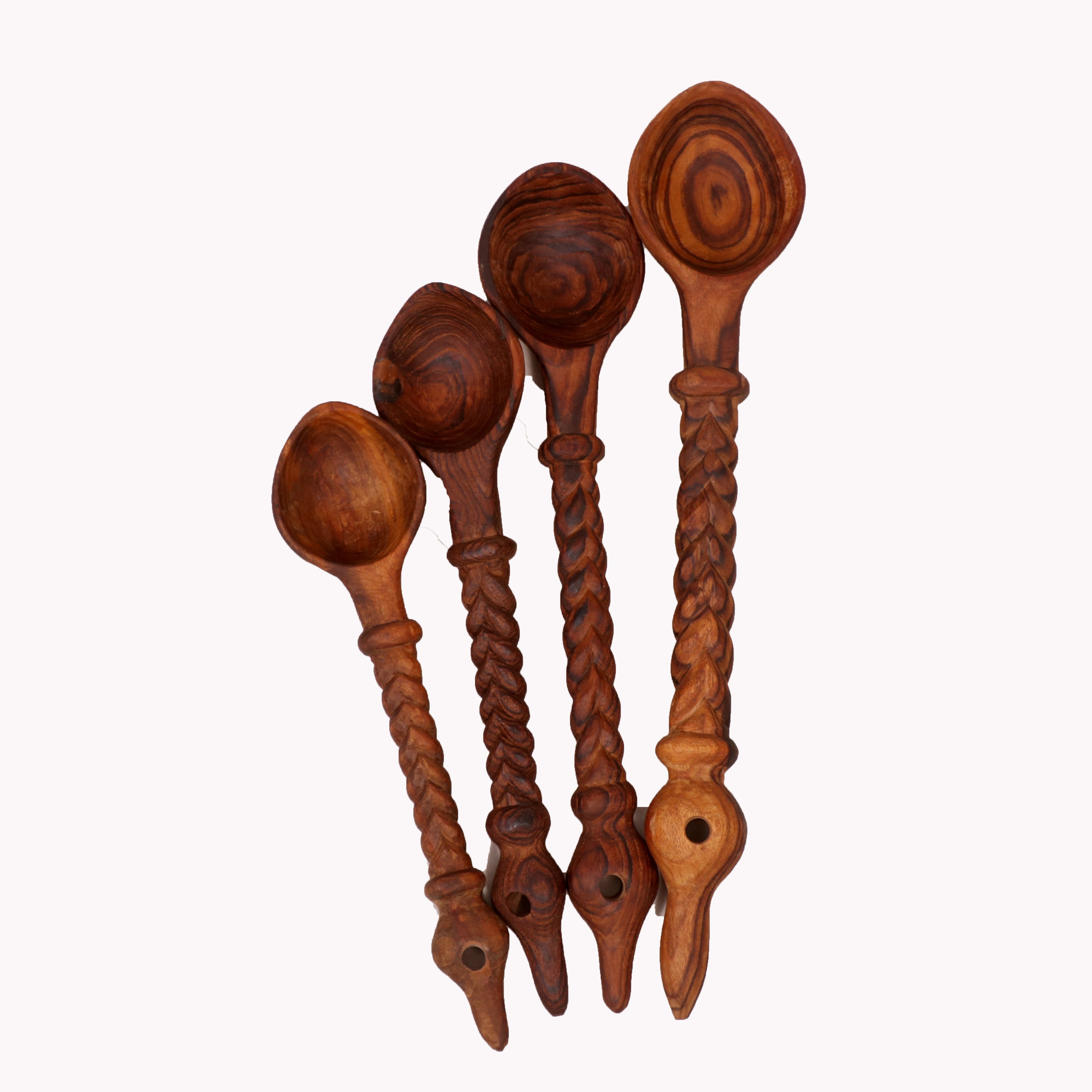 Four Rounded Serving Spoon Set Spoon