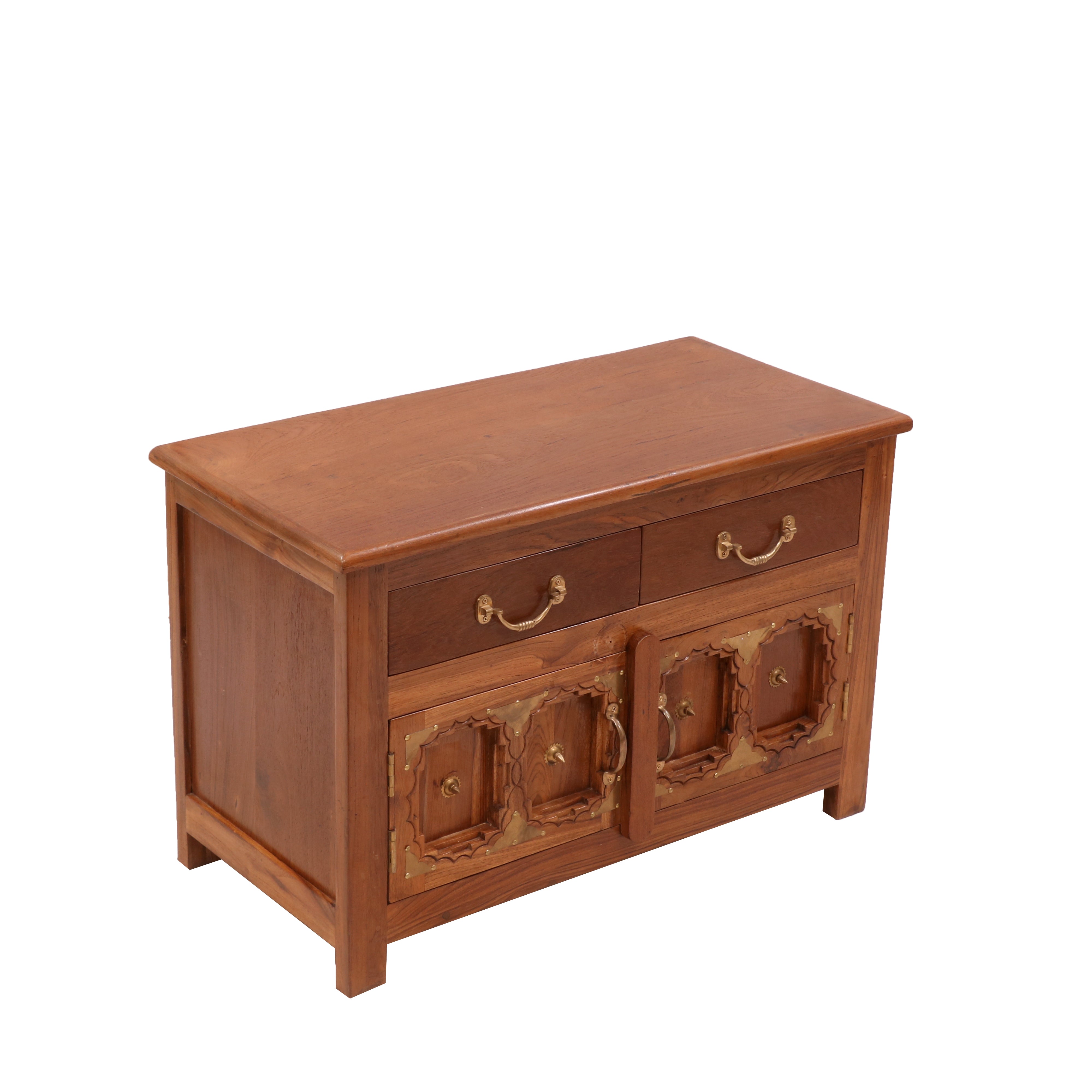 Brass work Carved Cupboard (31 x 15 x 20 Inch) Cupboard
