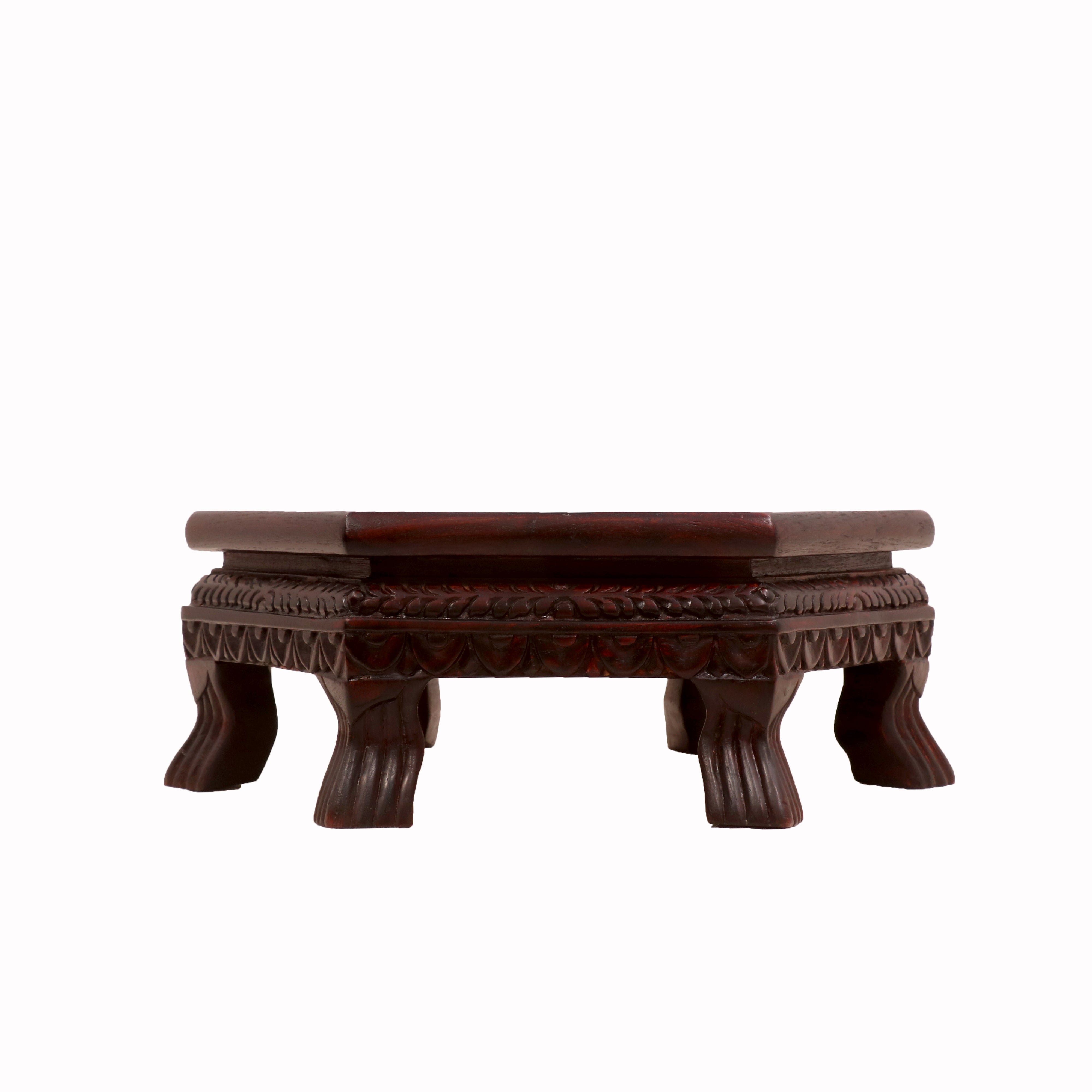 Lace Carved Mahogany Dark Style TEAK Wood Bajot Bajot
