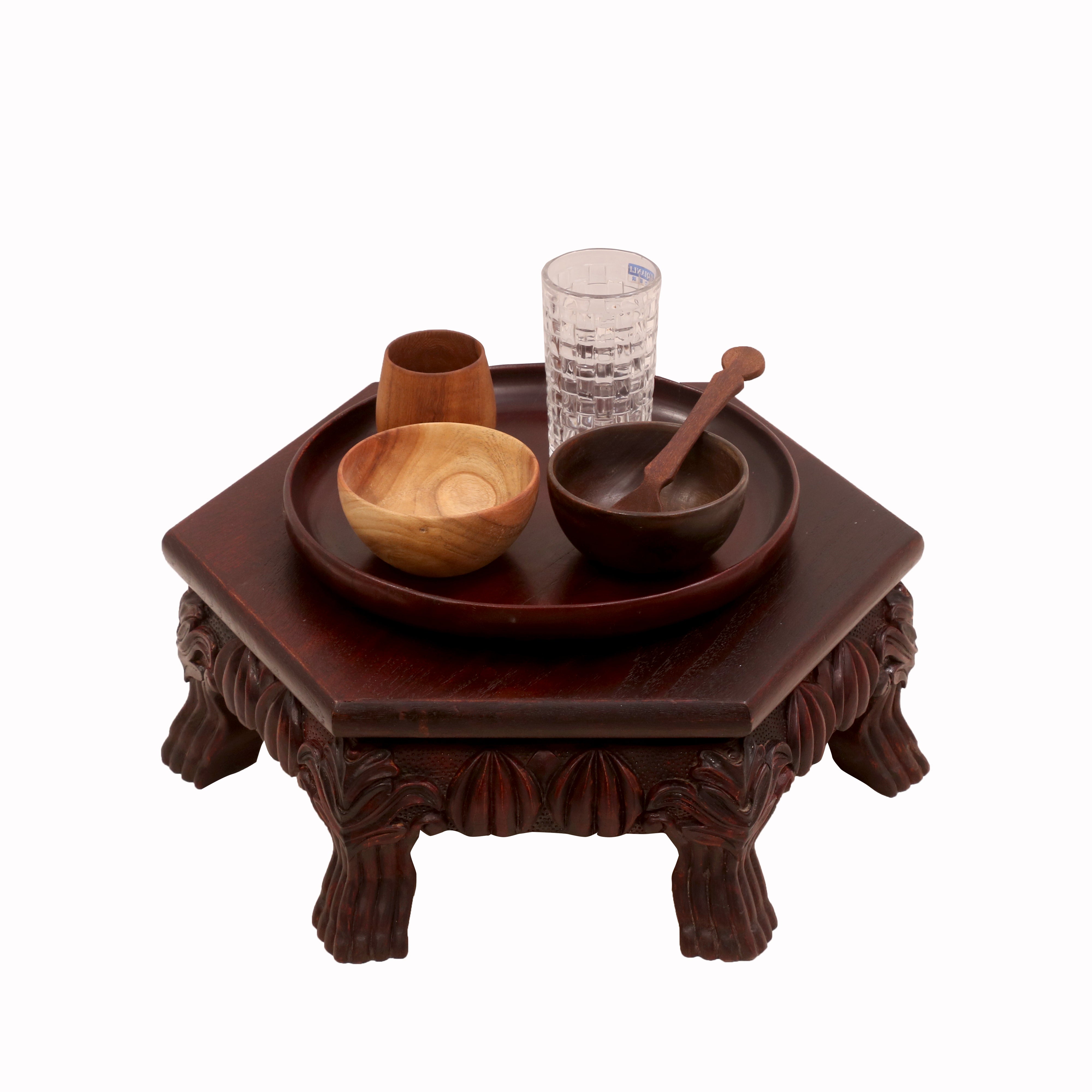 Teardrop Mahogany Dark Style Wooden Bajot Default Title Bajot