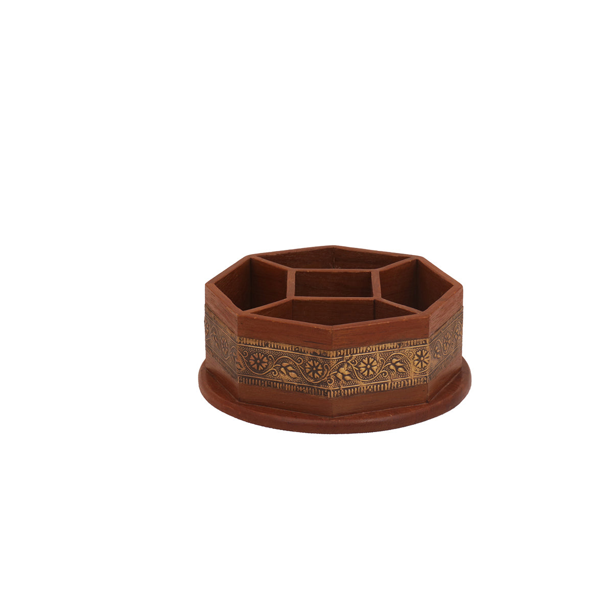 Wooden Diamond-Shaped Natural Tone Desk Organizer Desk Organizer