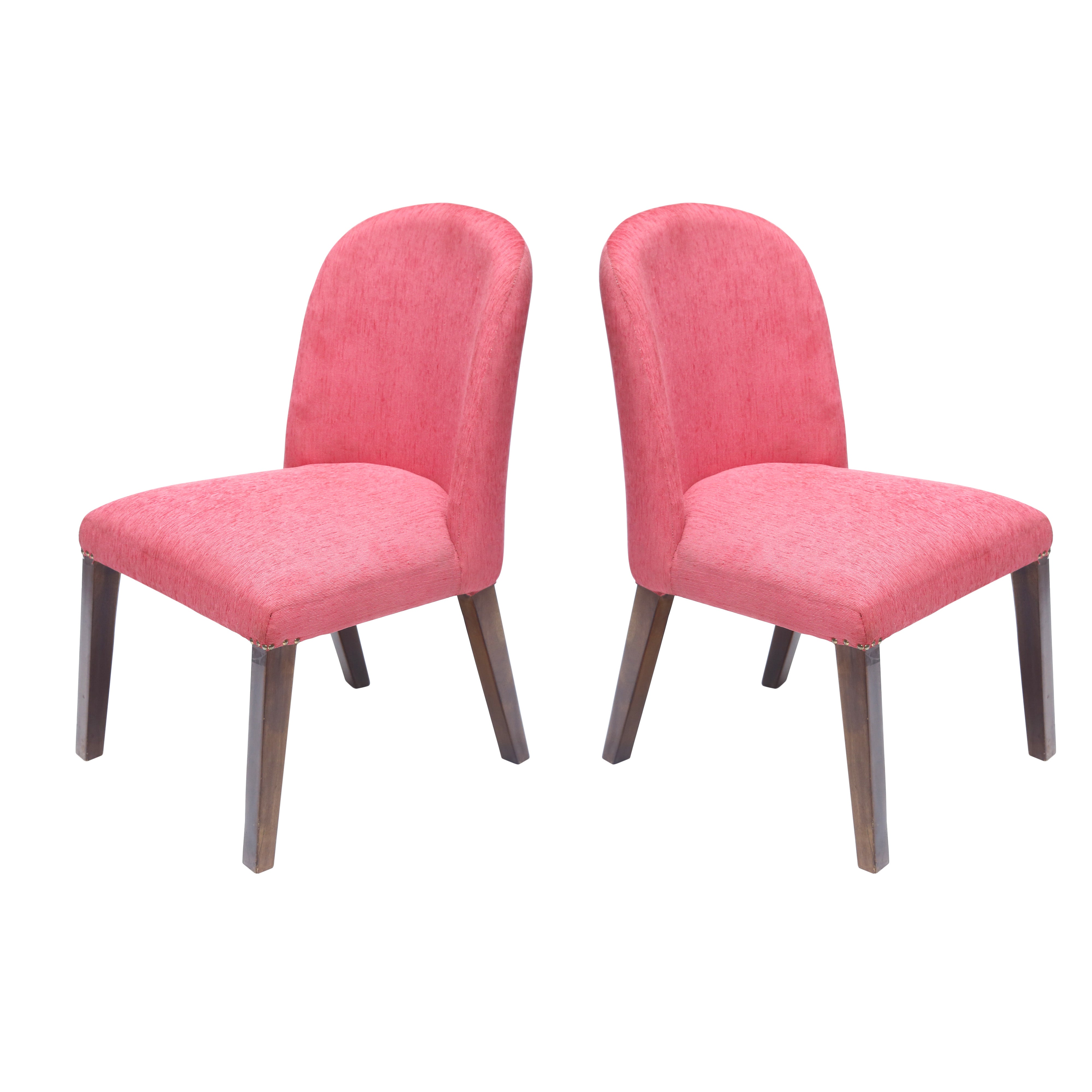 (Set of 2) Wood Stylish Pink Dinning office all purpose Chair Dining Chair