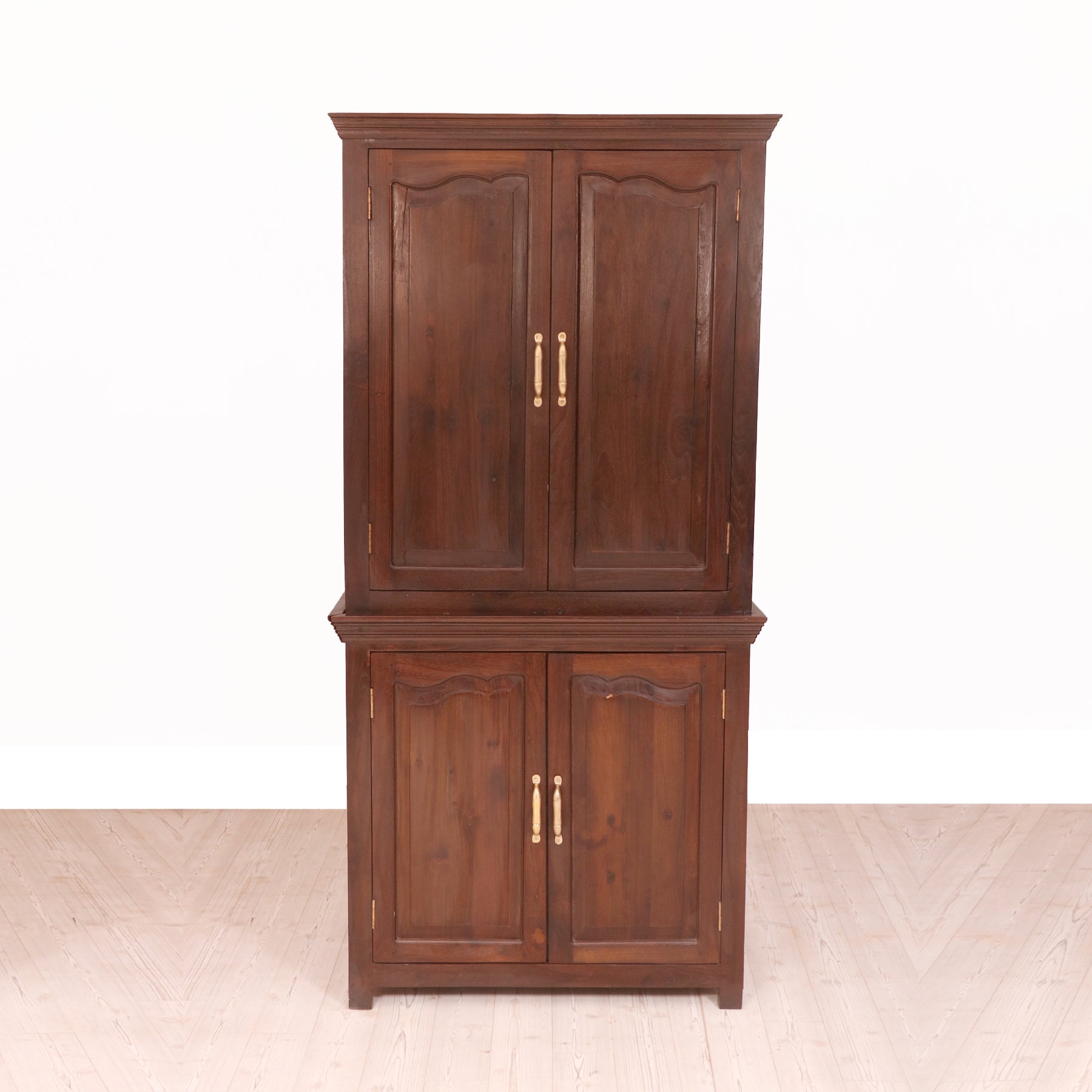 Wooden Cabinet in Dark Wood Finish Wardrobe