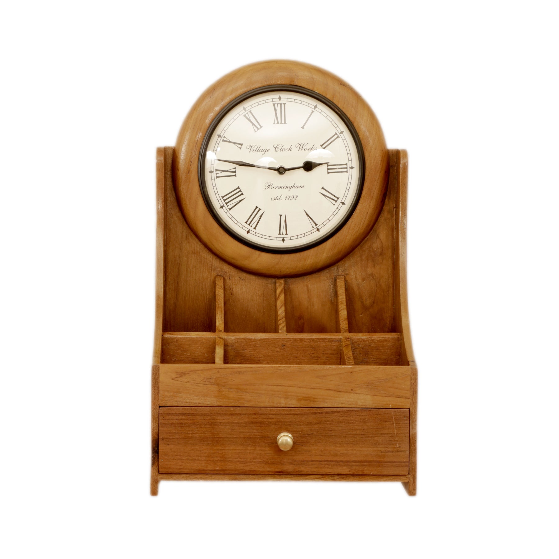 Storage Cabinet Clock Light Natural Paper Holder