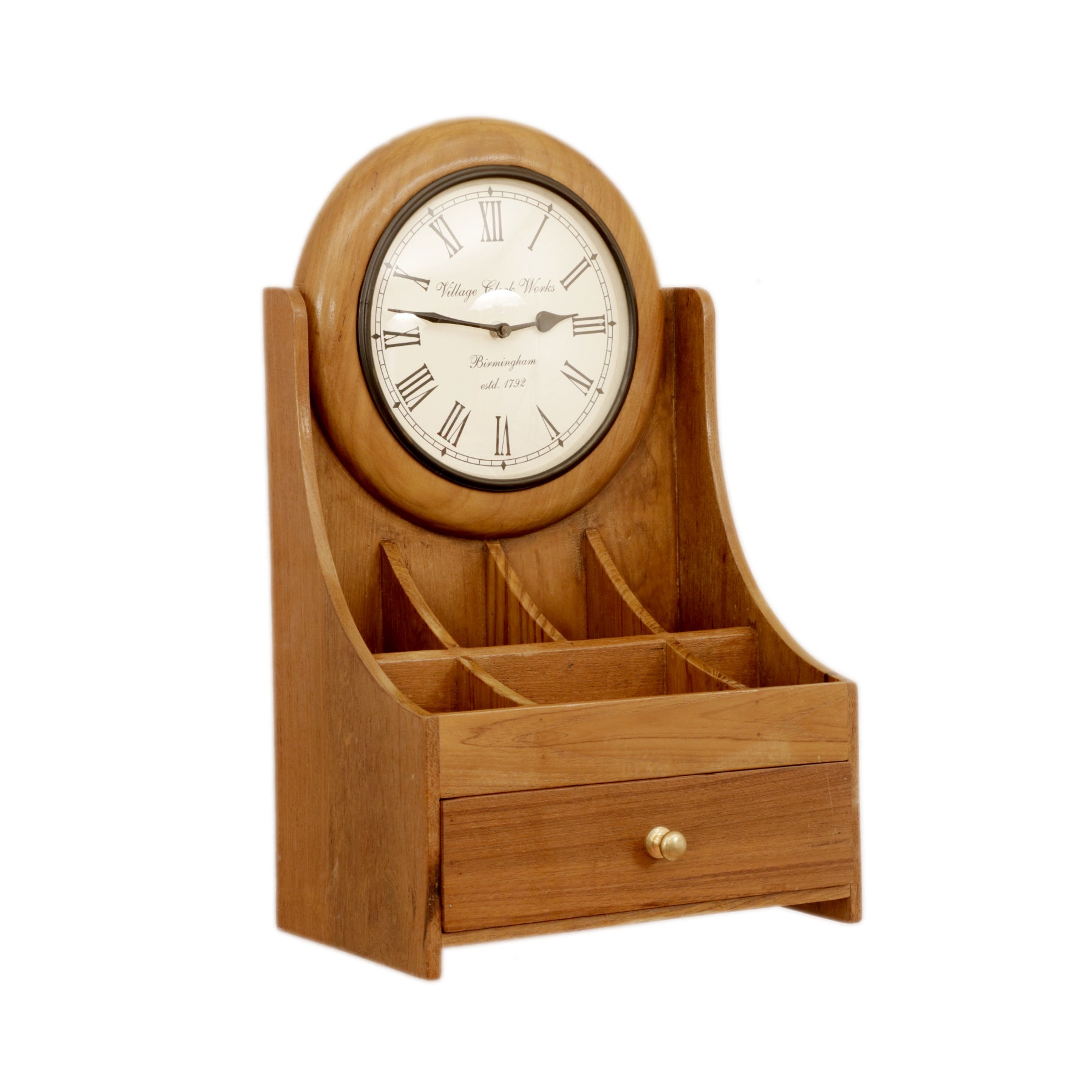 Storage Cabinet Clock Paper Holder