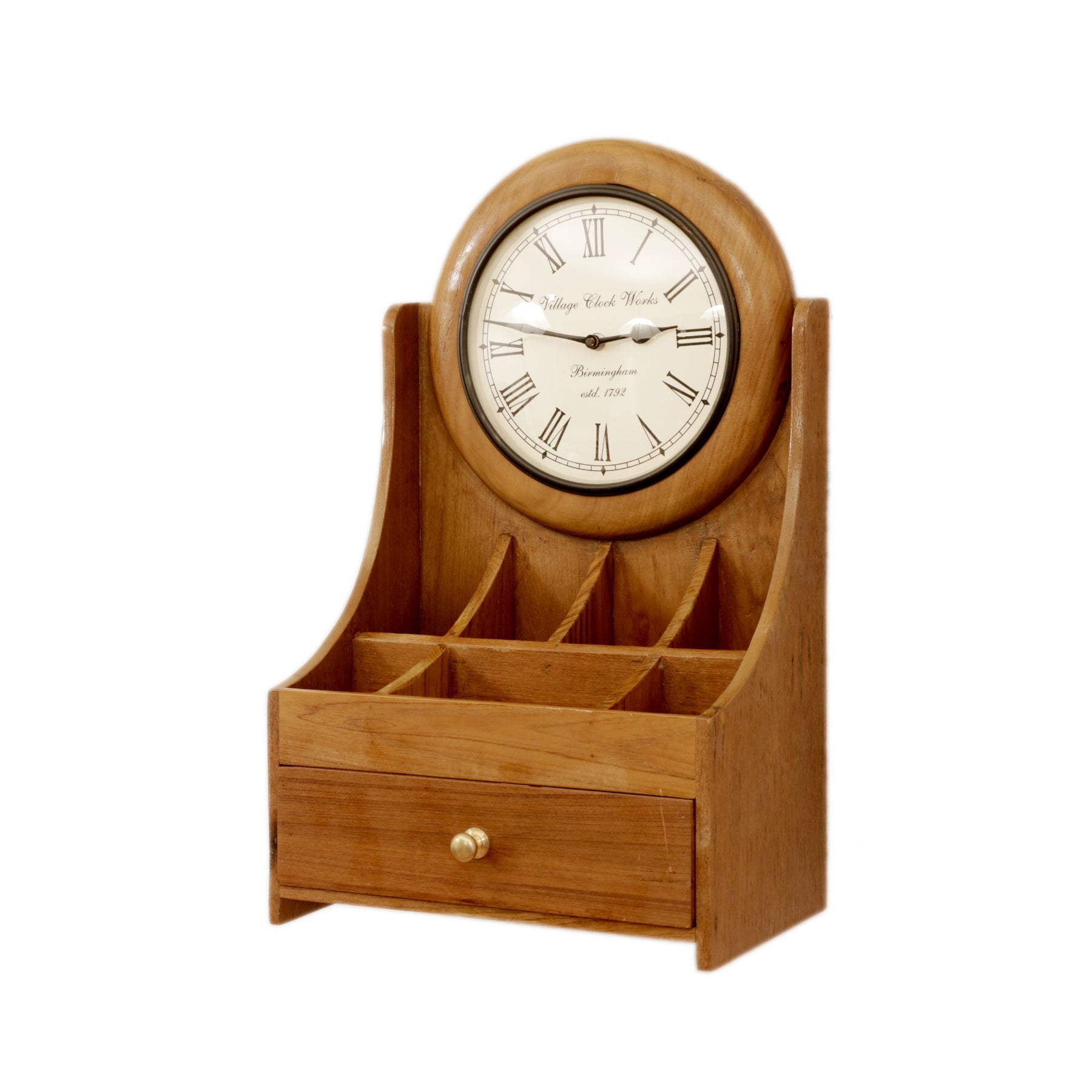 Storage Cabinet Clock Paper Holder